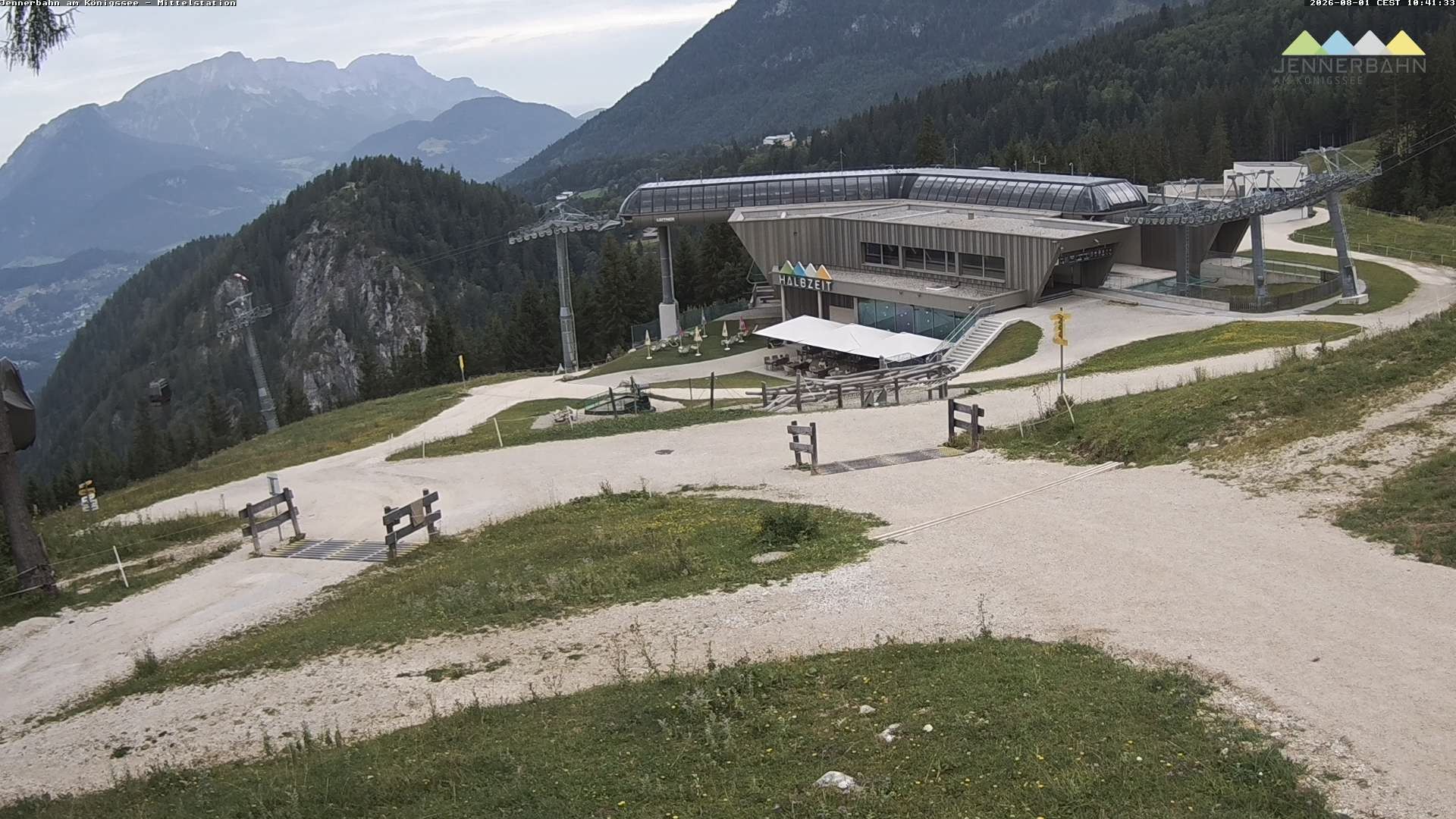 Archiv Foto Webcam Königssee: Jennerbahn Mittelstation