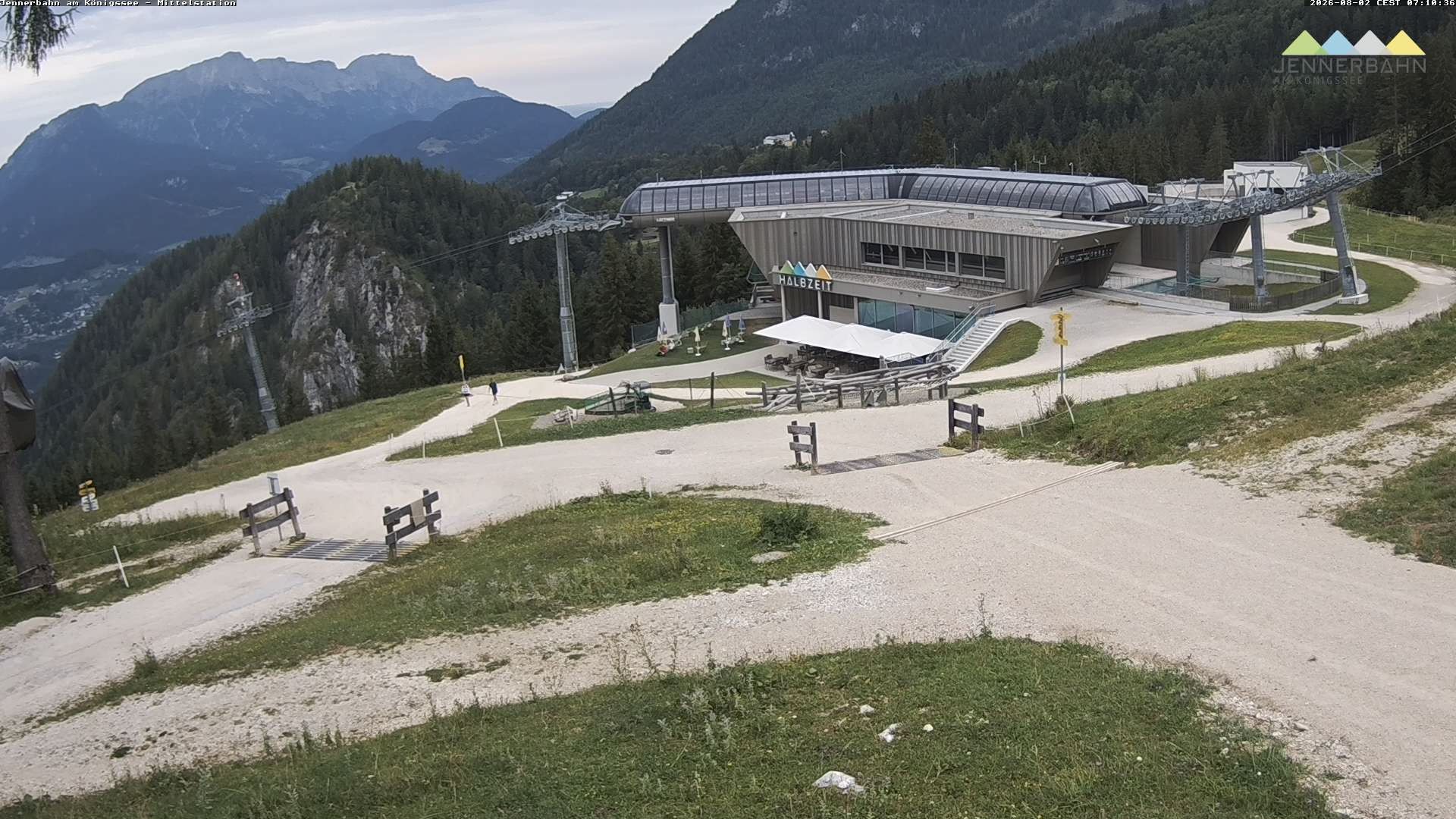 Archiv Foto Webcam Königssee: Jennerbahn Mittelstation