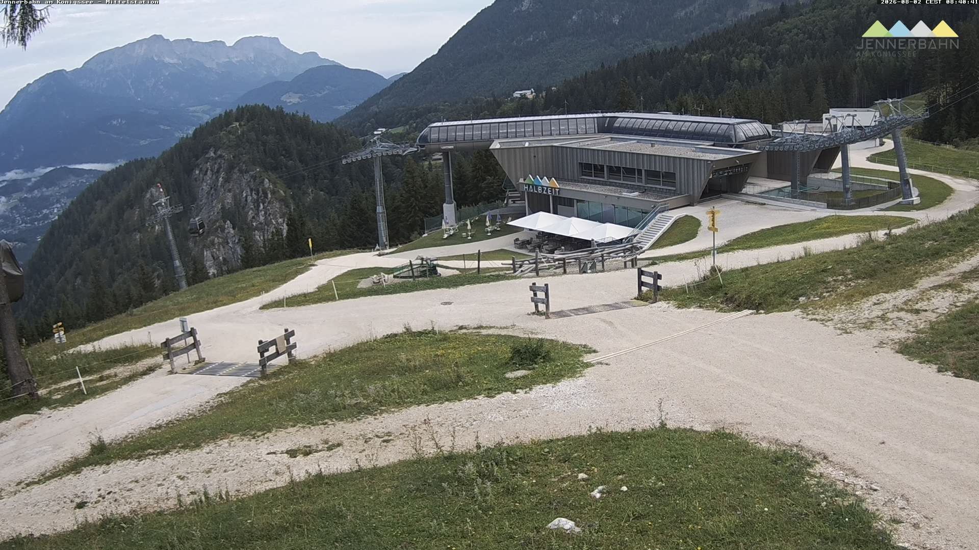 Archiv Foto Webcam Königssee: Jennerbahn Mittelstation