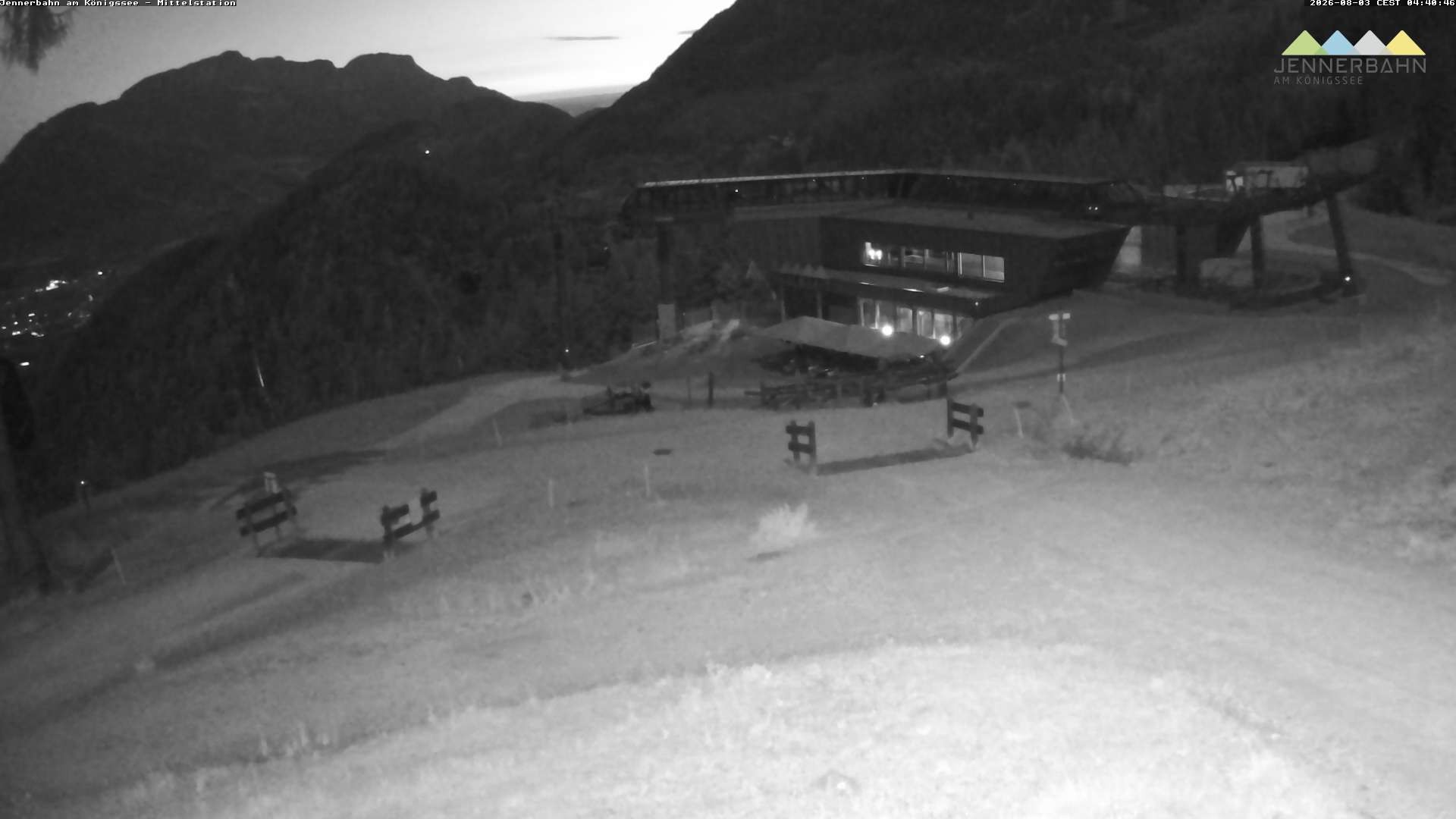 Archived image Webcam Lake Königssee: Jenner Mountain Mid Station