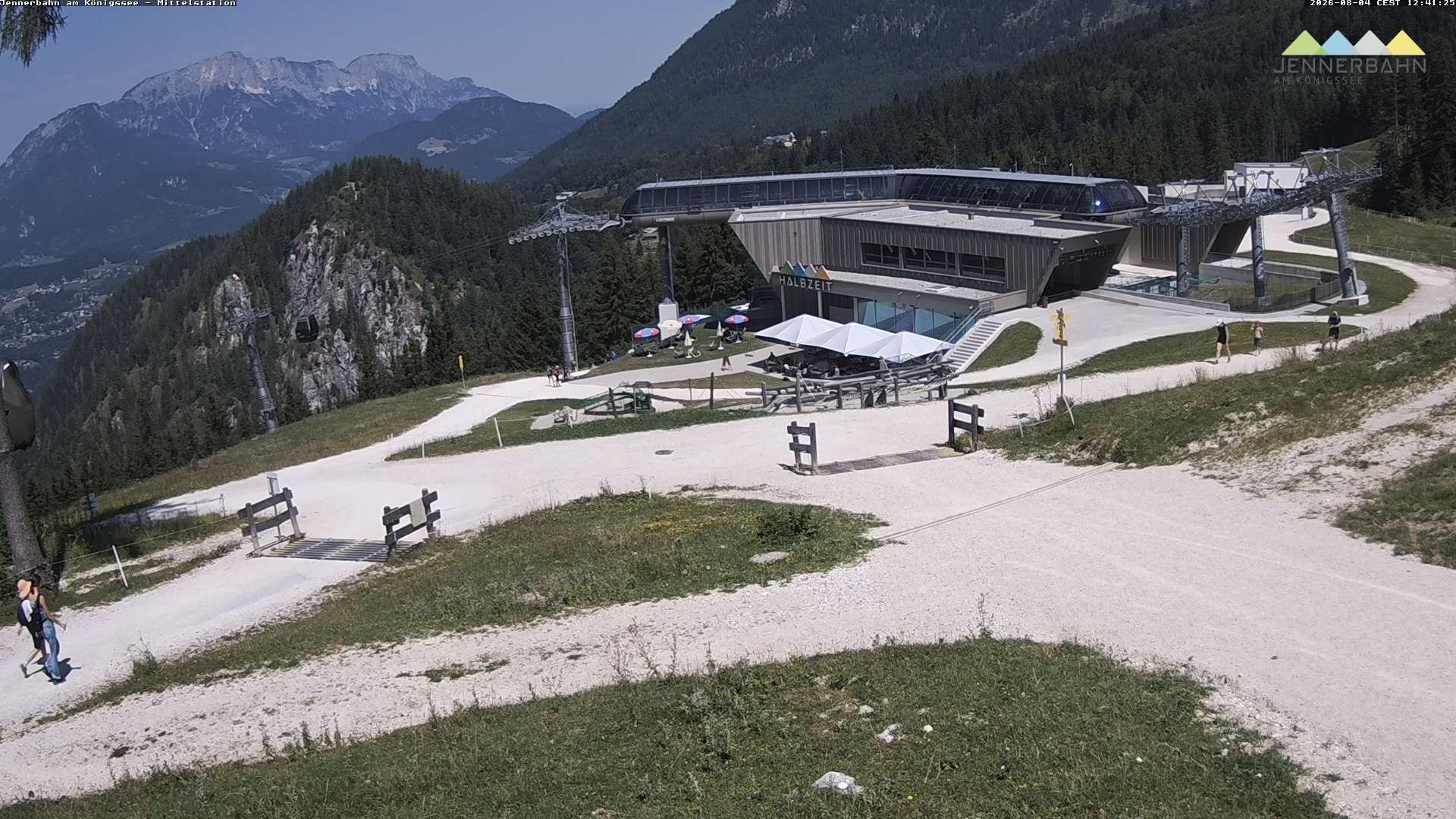 Archiv Foto Webcam Königssee: Jennerbahn Mittelstation