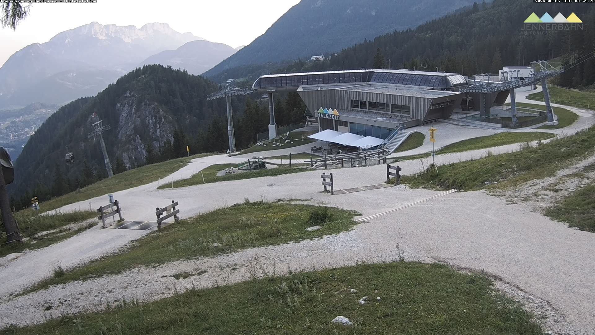 Archiv Foto Webcam Königssee: Jennerbahn Mittelstation