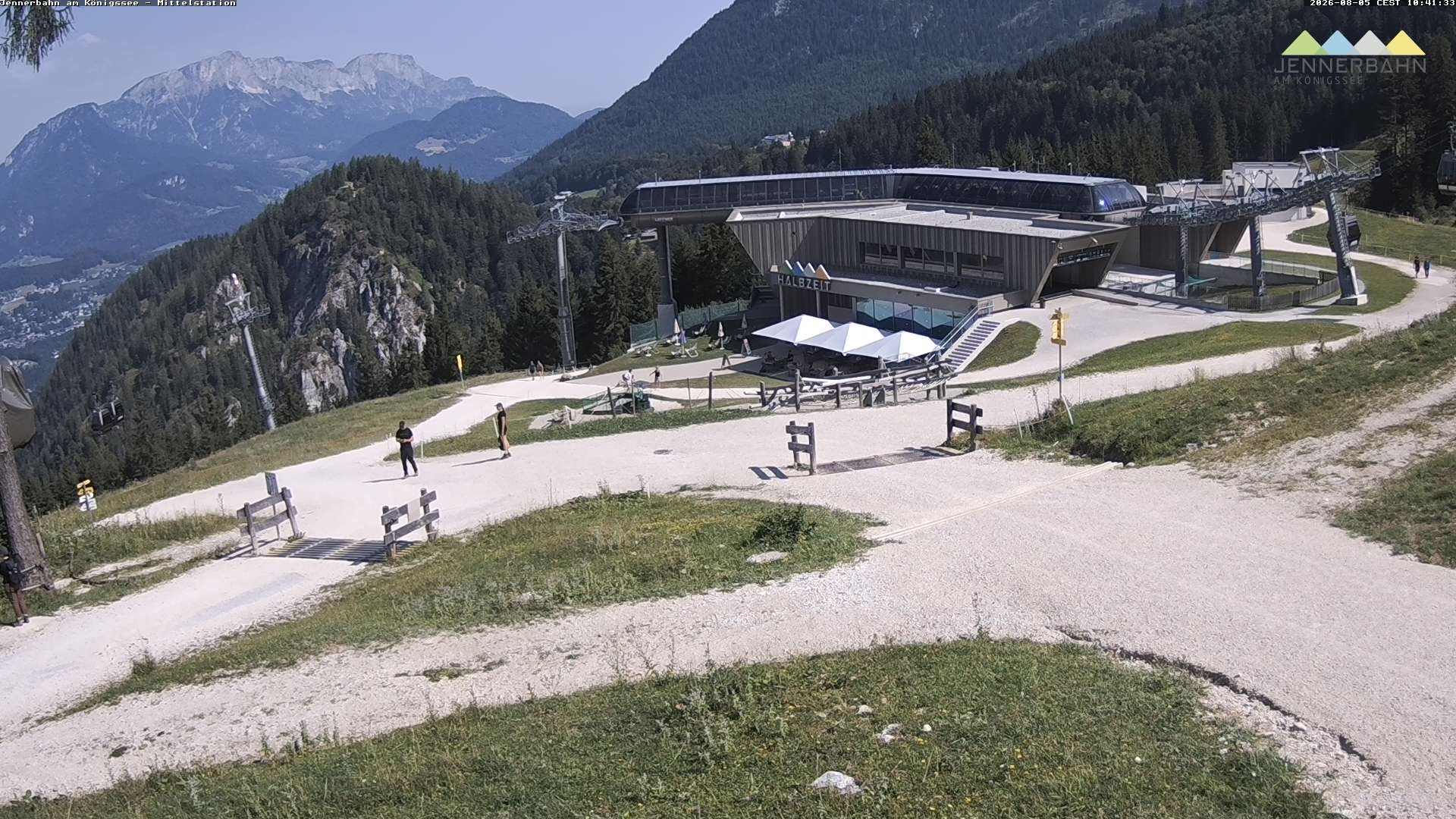 Archiv Foto Webcam Königssee: Jennerbahn Mittelstation