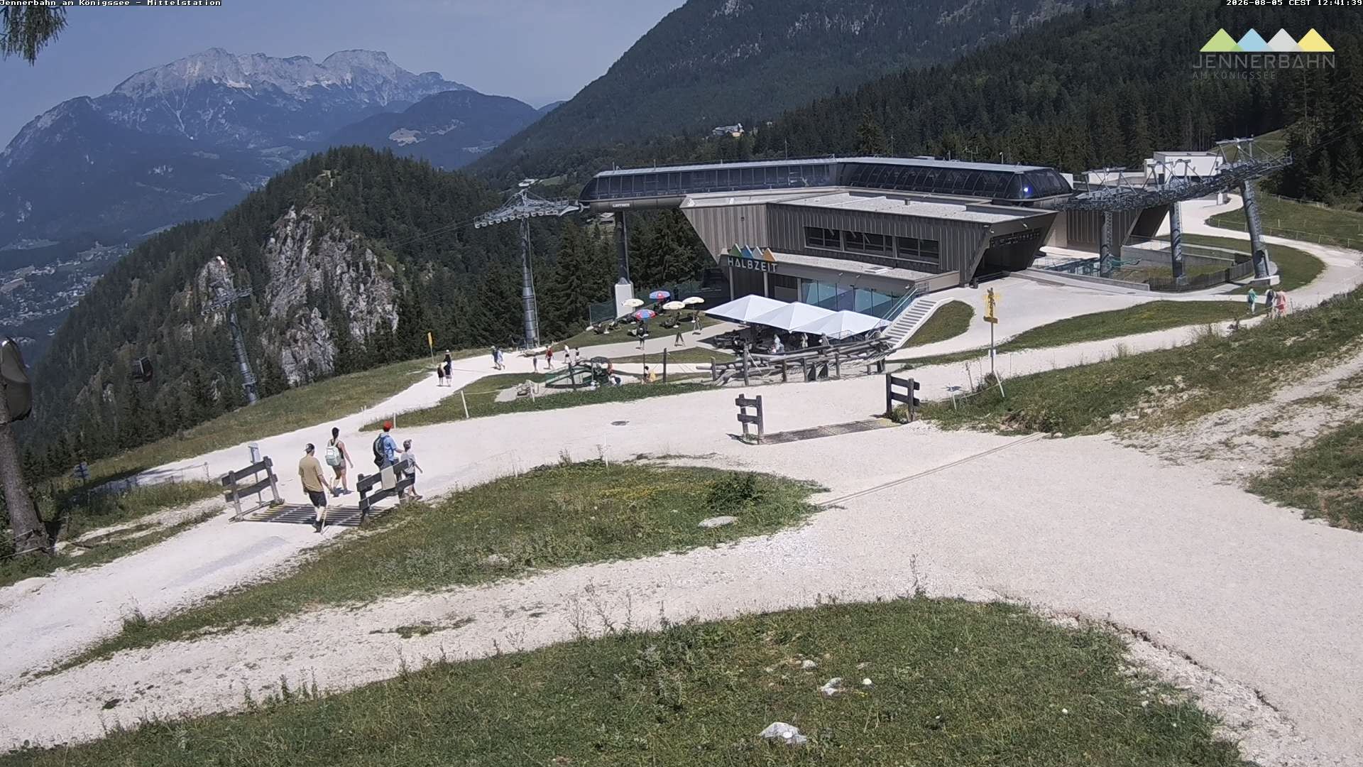 Archiv Foto Webcam Königssee: Jennerbahn Mittelstation