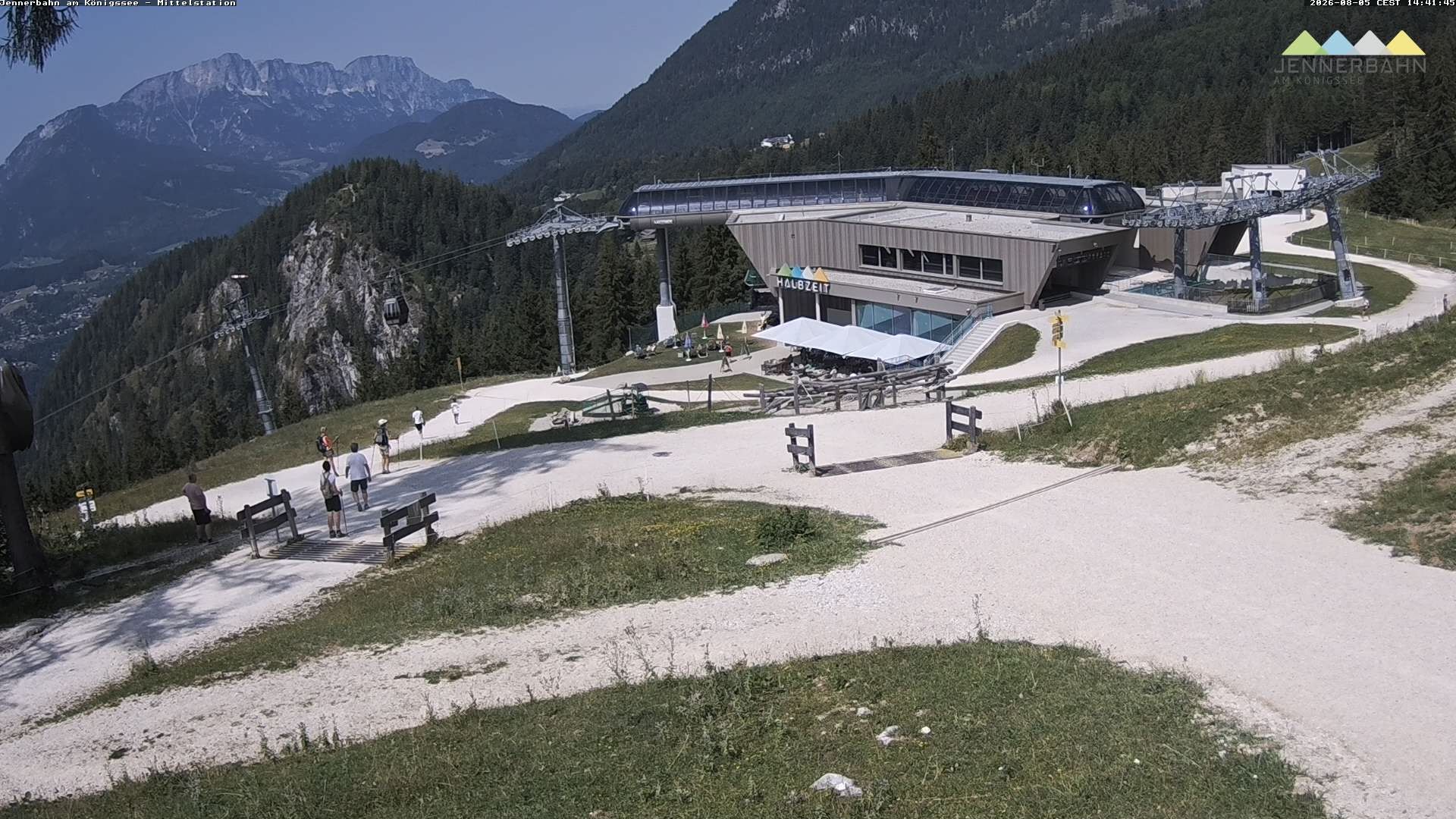 Archiv Foto Webcam Königssee: Jennerbahn Mittelstation