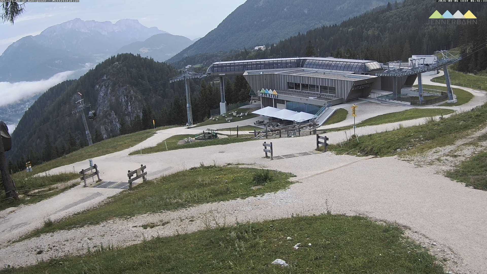 Archiv Foto Webcam Königssee: Jennerbahn Mittelstation