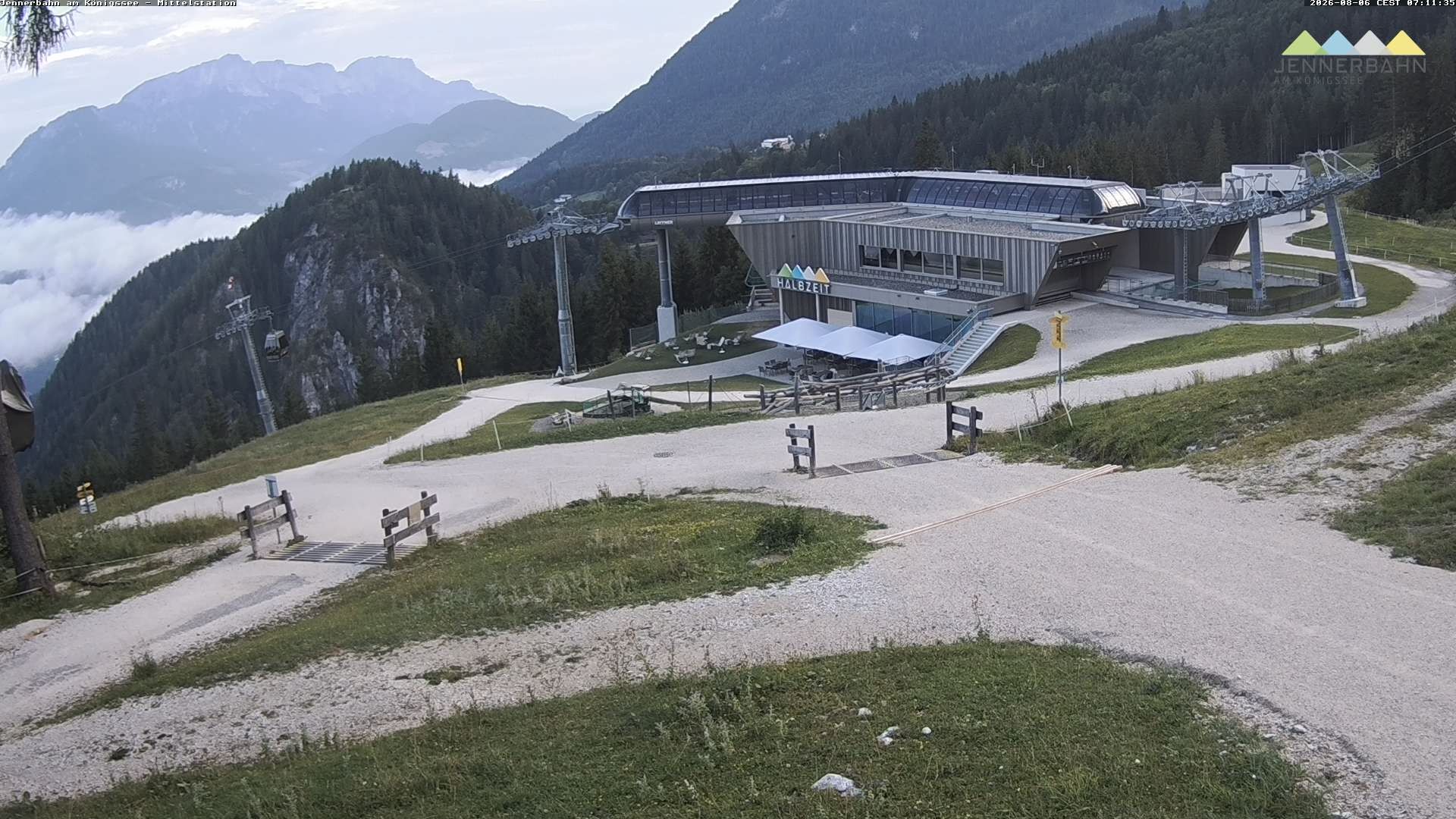 Archiv Foto Webcam Königssee: Jennerbahn Mittelstation