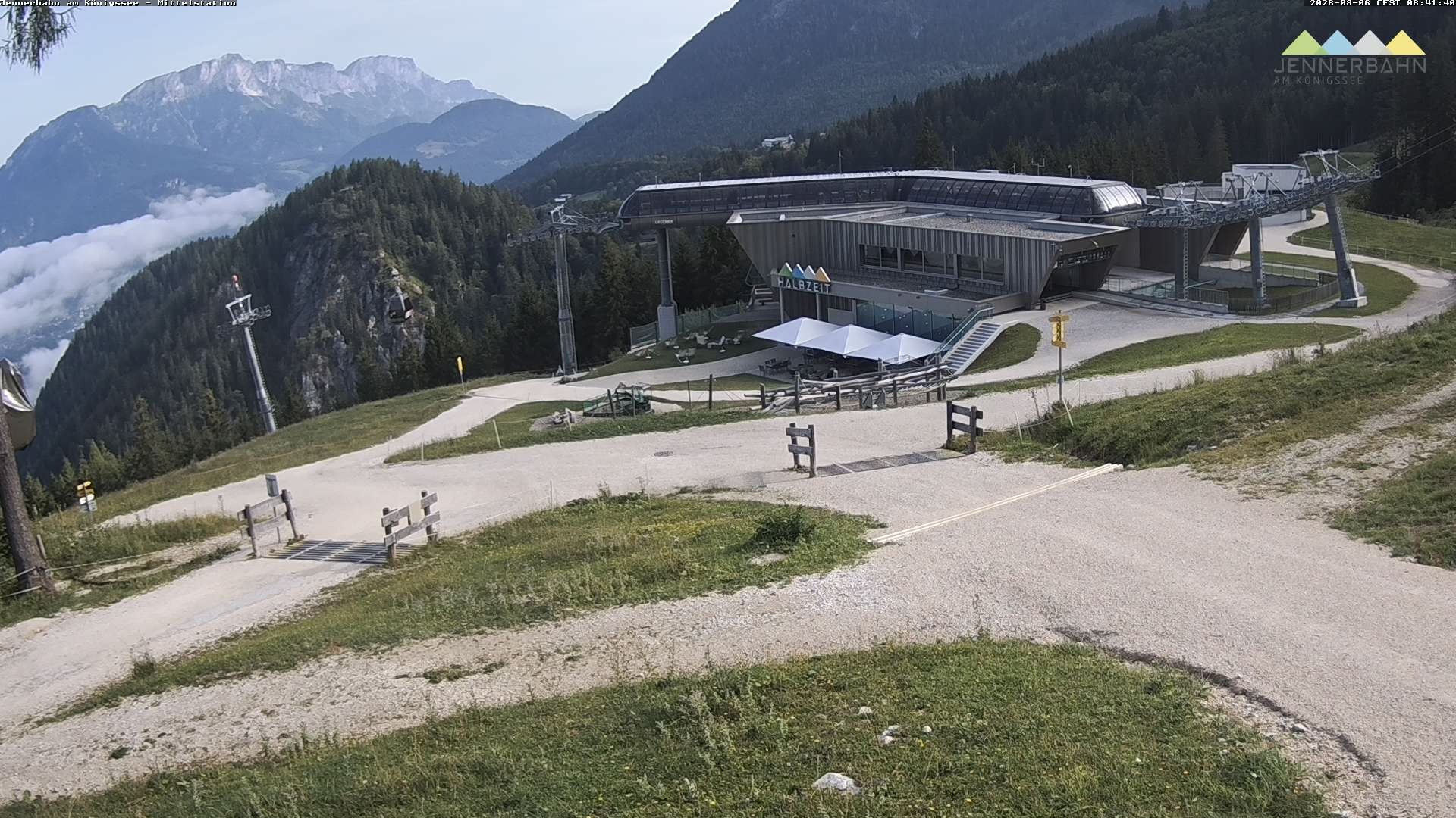 Archiv Foto Webcam Königssee: Jennerbahn Mittelstation