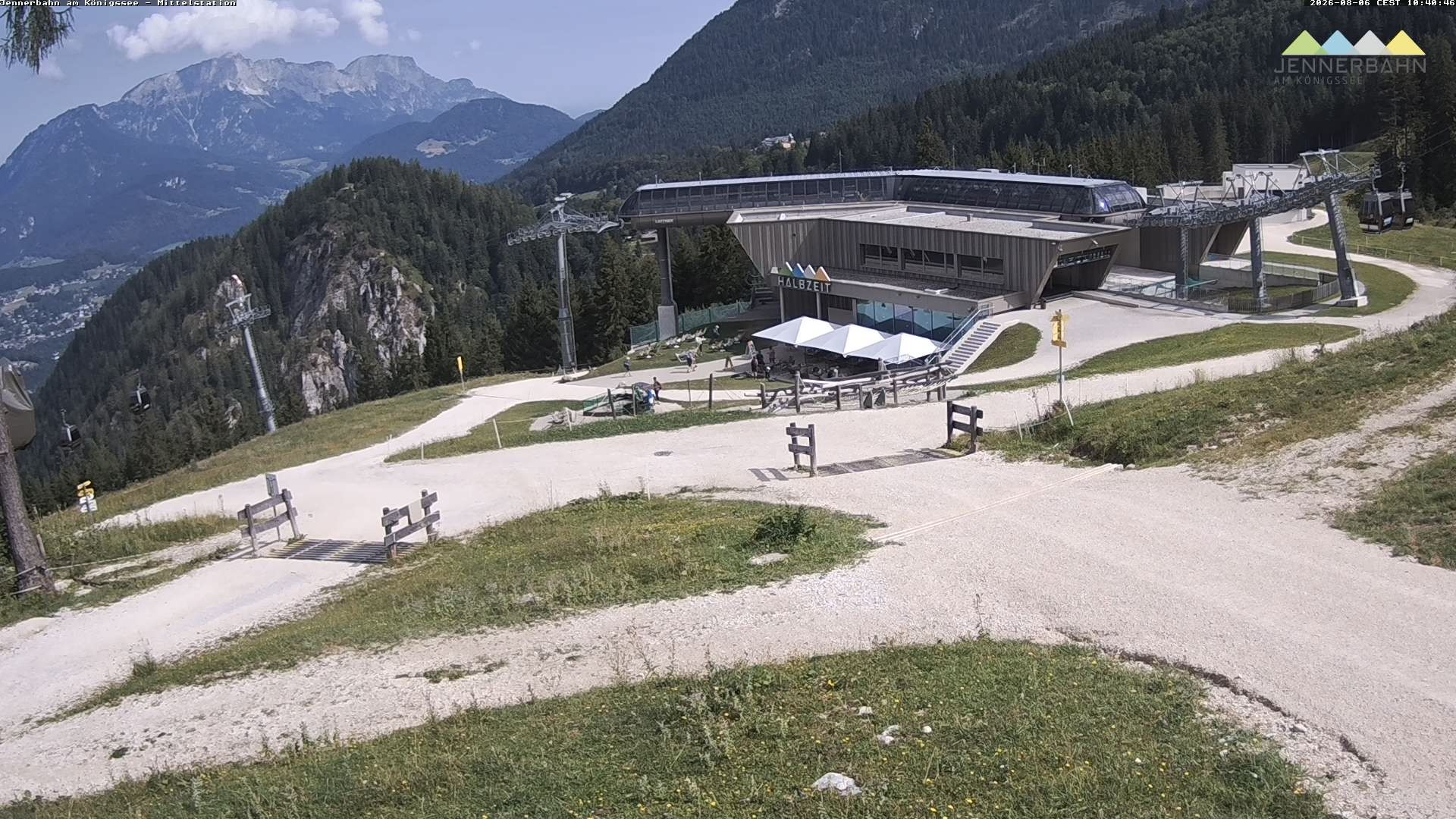 Archiv Foto Webcam Königssee: Jennerbahn Mittelstation