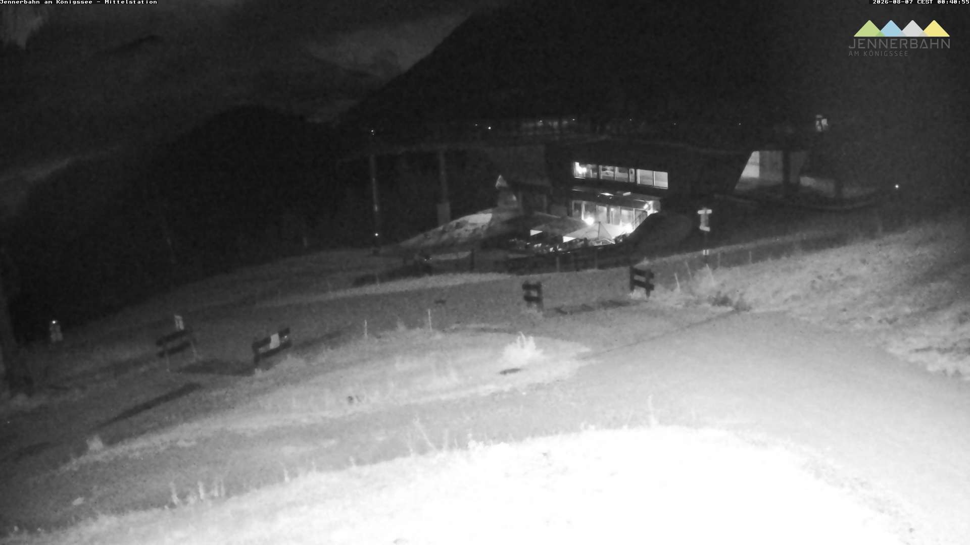 Archived image Webcam Lake Königssee: Jenner Mountain Mid Station