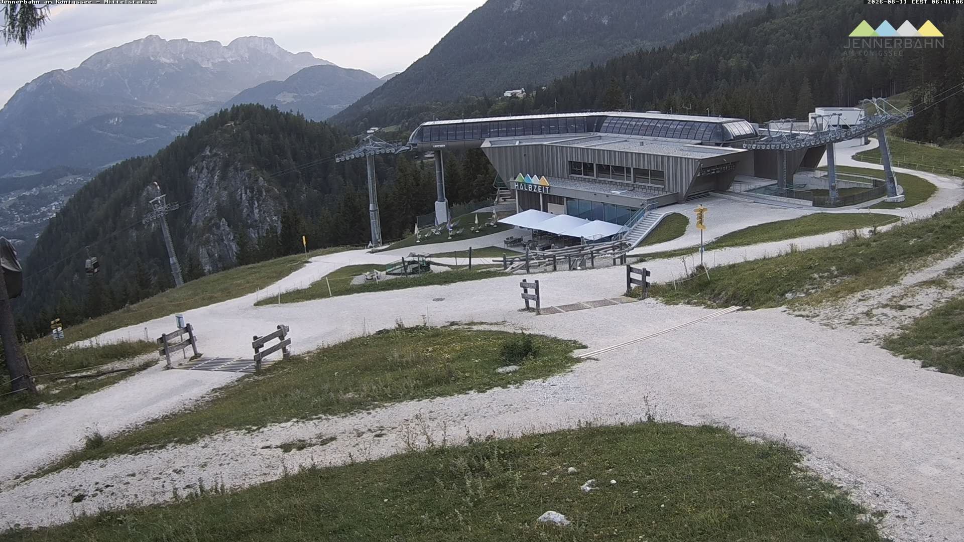 Archiv Foto Webcam Königssee: Jennerbahn Mittelstation