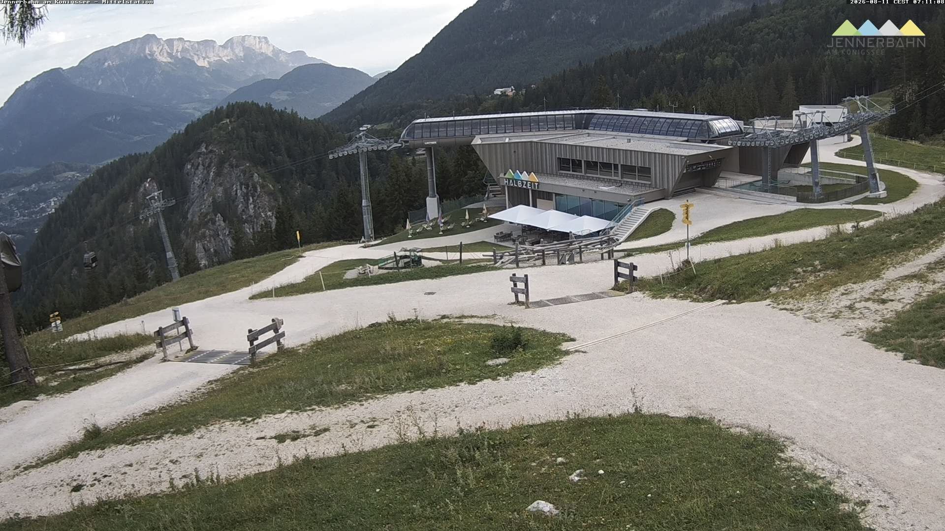 Archiv Foto Webcam Königssee: Jennerbahn Mittelstation