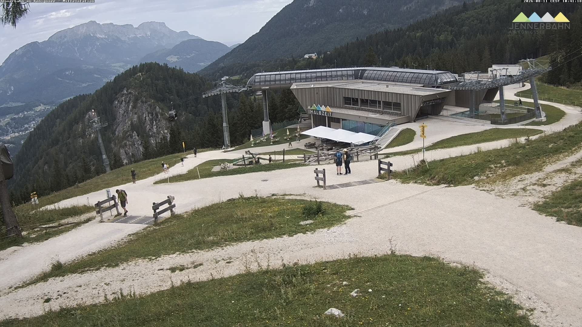 Archiv Foto Webcam Königssee: Jennerbahn Mittelstation