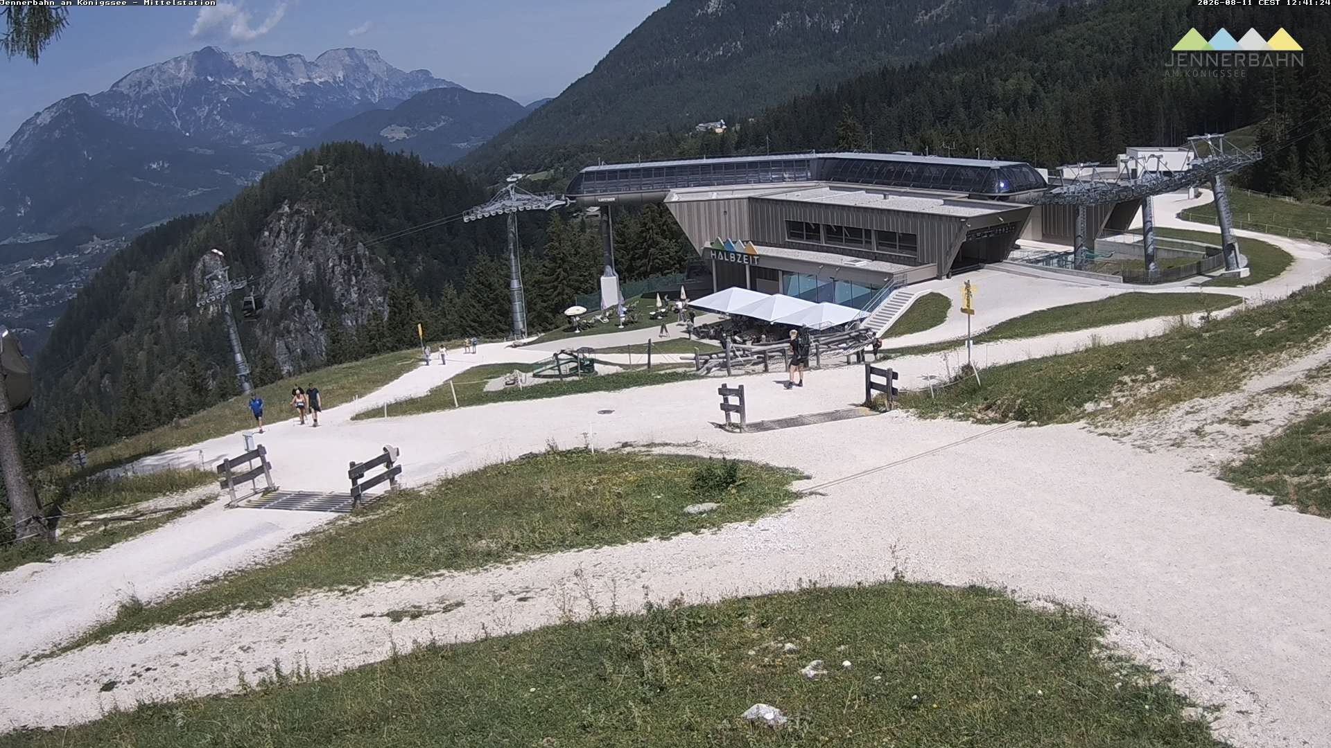 Archiv Foto Webcam Königssee: Jennerbahn Mittelstation