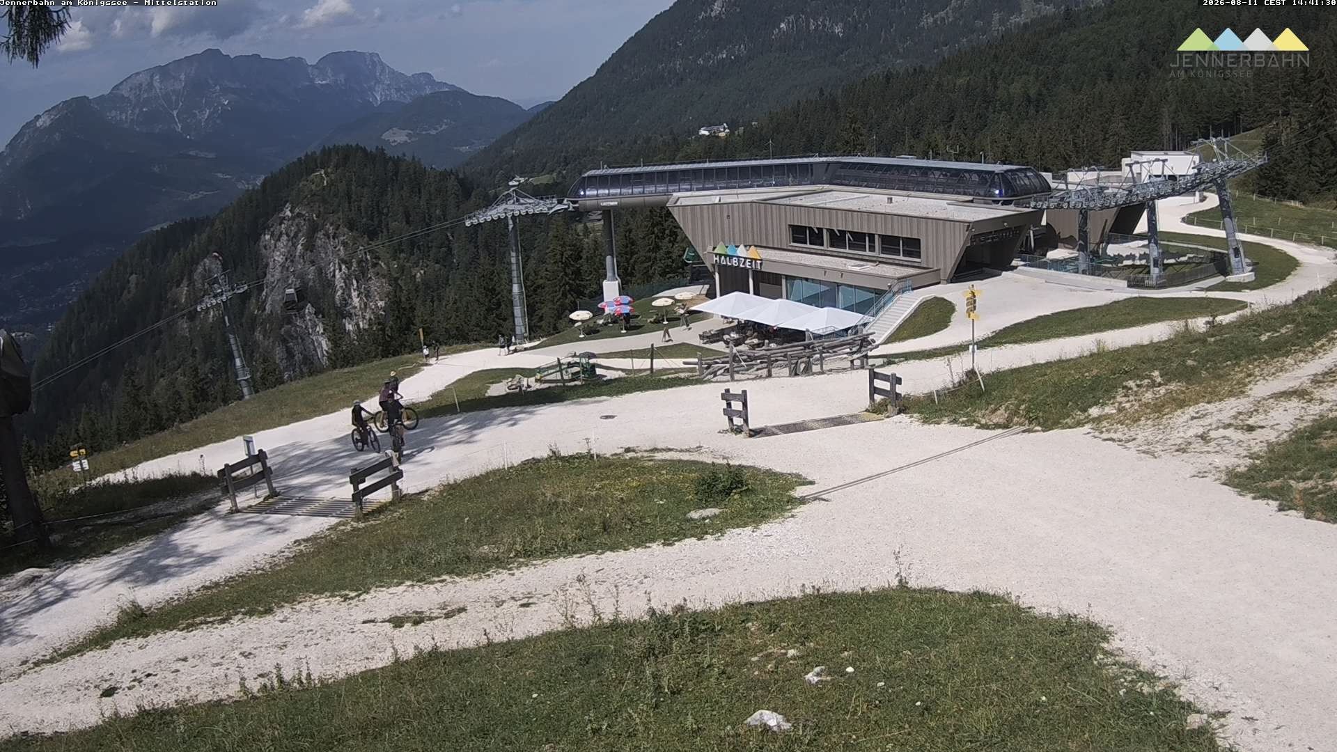 Archiv Foto Webcam Königssee: Jennerbahn Mittelstation