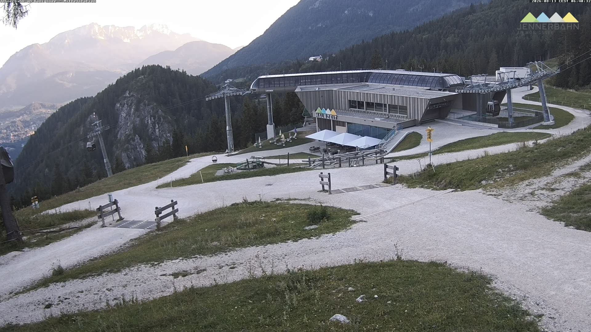 Archiv Foto Webcam Königssee: Jennerbahn Mittelstation