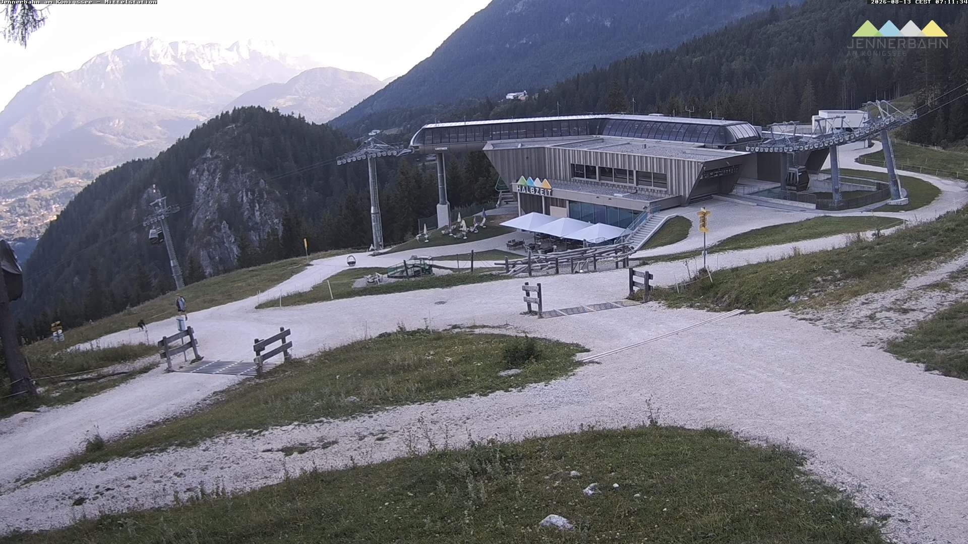 Archiv Foto Webcam Königssee: Jennerbahn Mittelstation