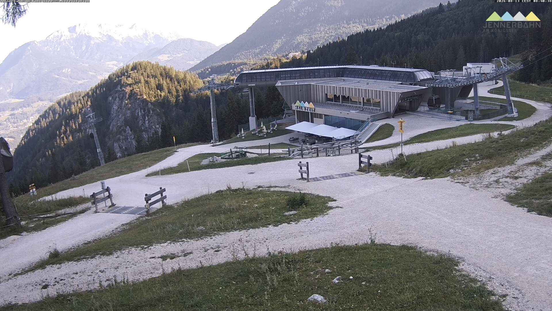 Archiv Foto Webcam Königssee: Jennerbahn Mittelstation