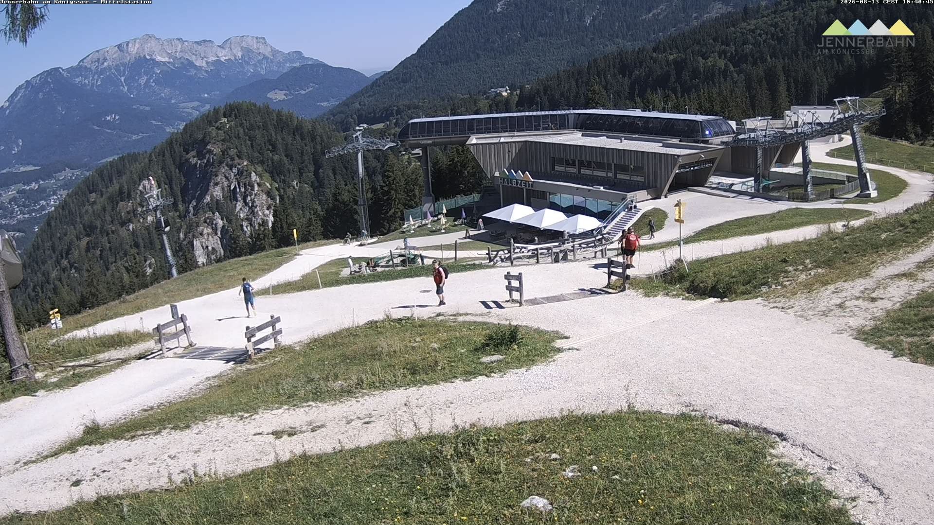 Archiv Foto Webcam Königssee: Jennerbahn Mittelstation