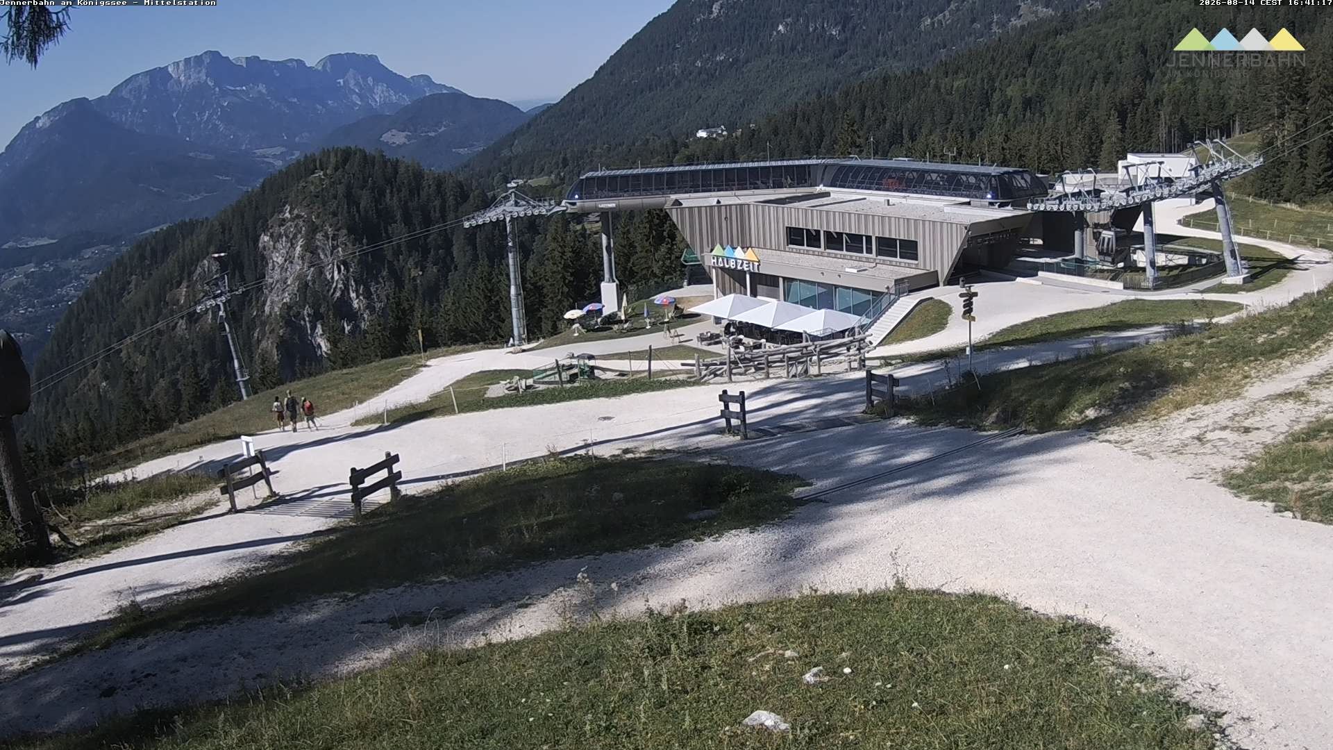 Archived image Webcam Lake Königssee: Jenner Mountain Mid Station