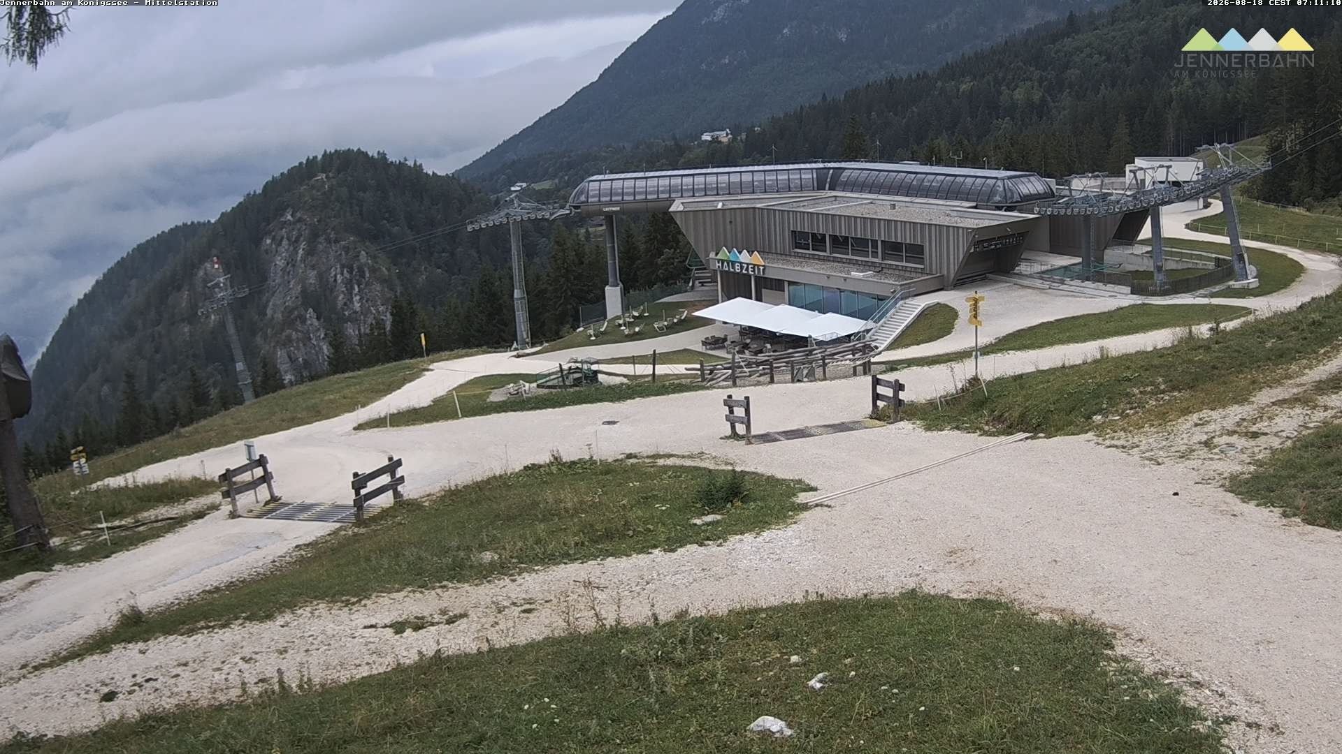 Archiv Foto Webcam Königssee: Jennerbahn Mittelstation