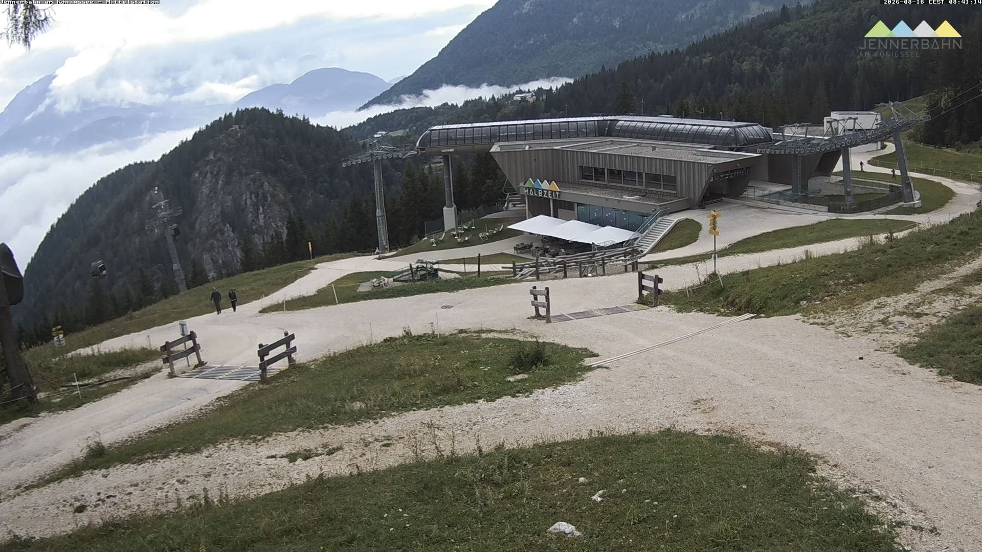 Archiv Foto Webcam Königssee: Jennerbahn Mittelstation