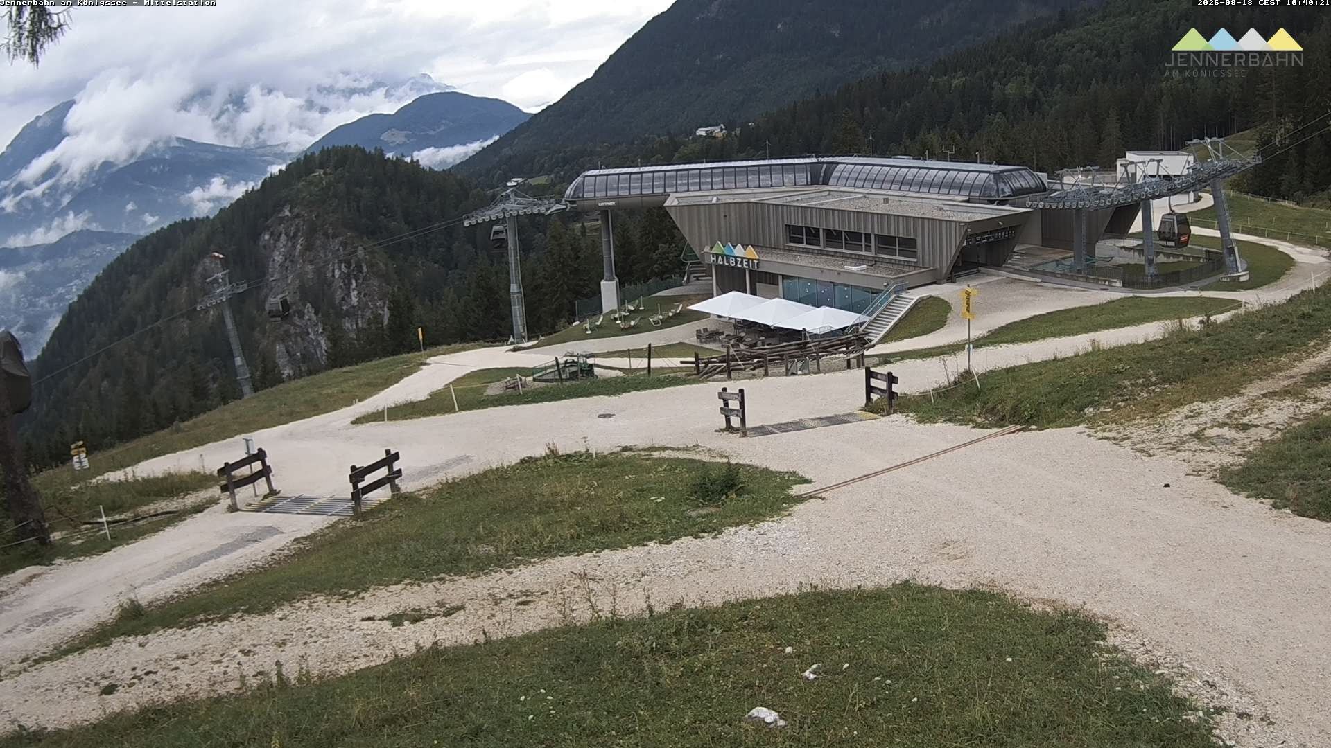Archiv Foto Webcam Königssee: Jennerbahn Mittelstation