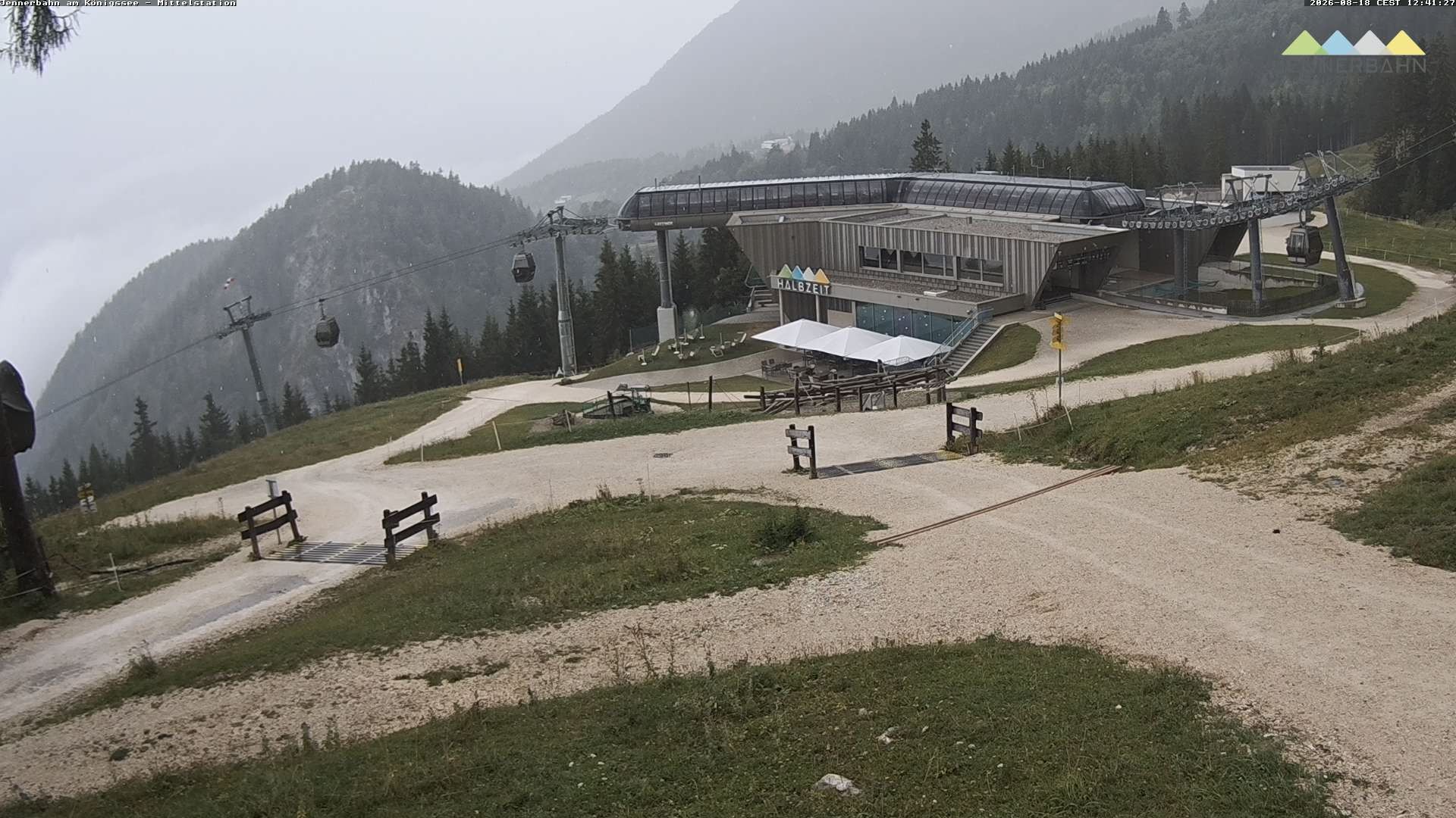 Archiv Foto Webcam Königssee: Jennerbahn Mittelstation
