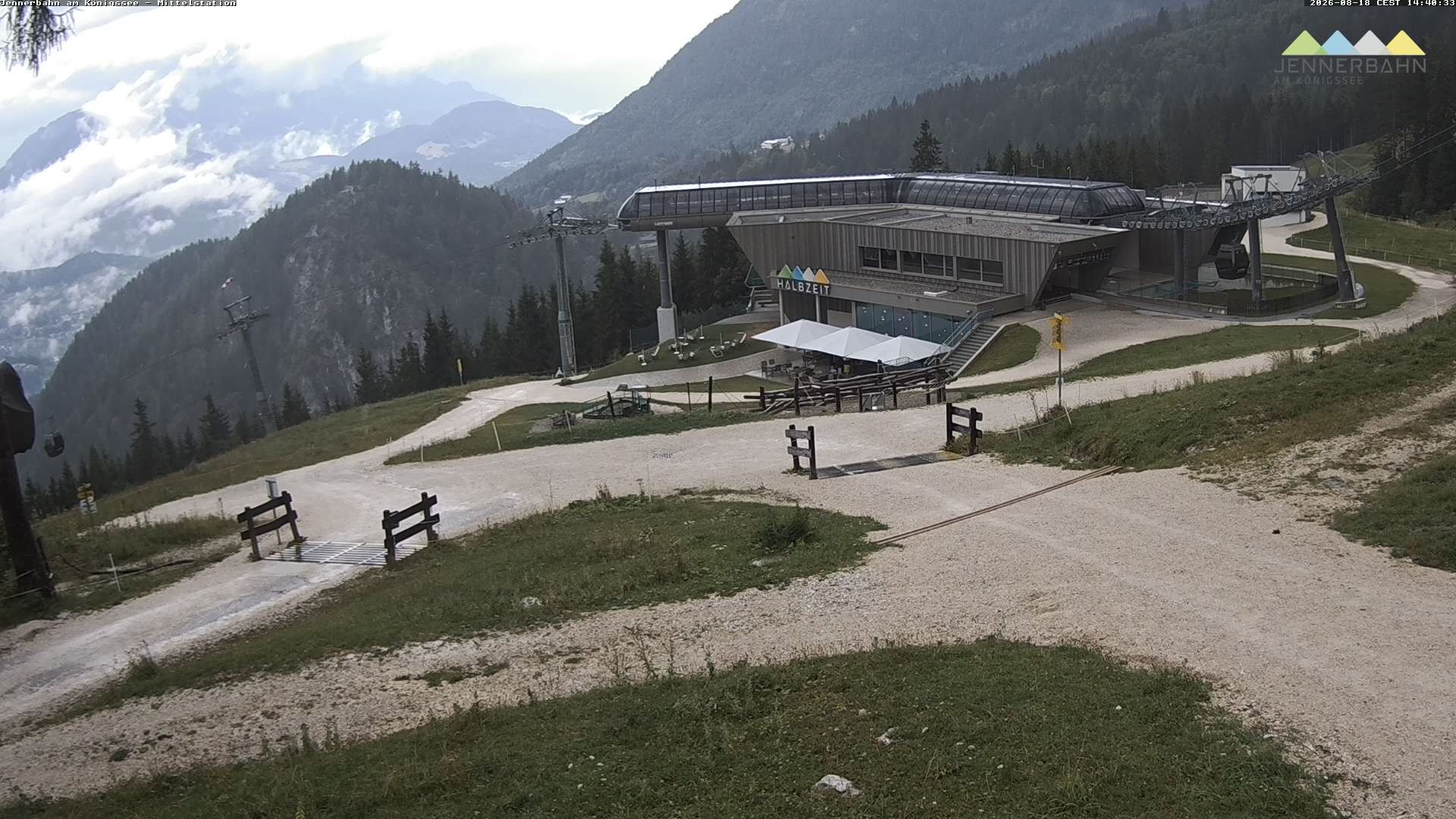 Archiv Foto Webcam Königssee: Jennerbahn Mittelstation