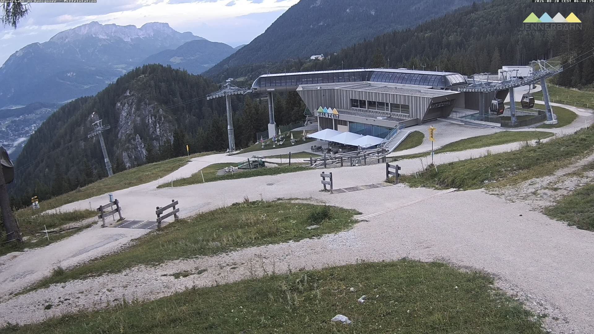 Archiv Foto Webcam Königssee: Jennerbahn Mittelstation