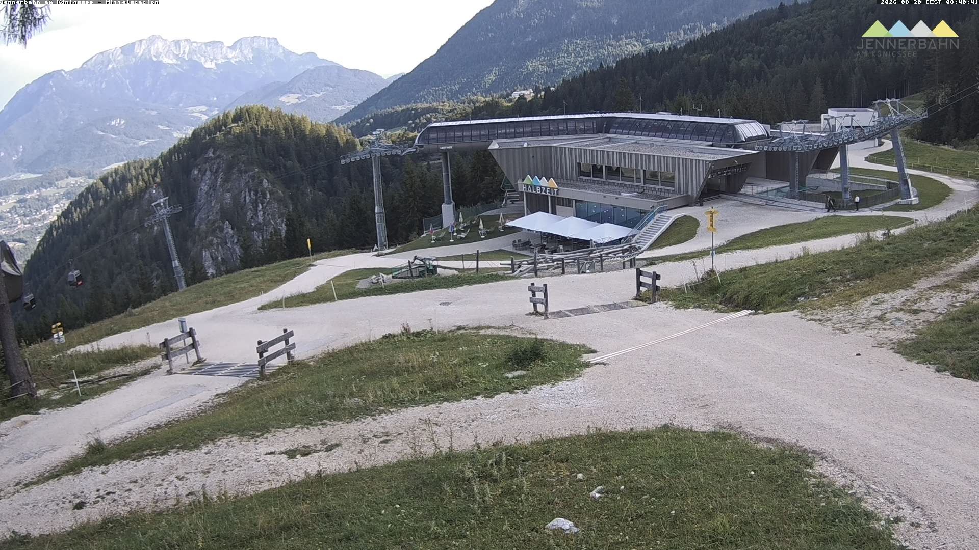 Archiv Foto Webcam Königssee: Jennerbahn Mittelstation