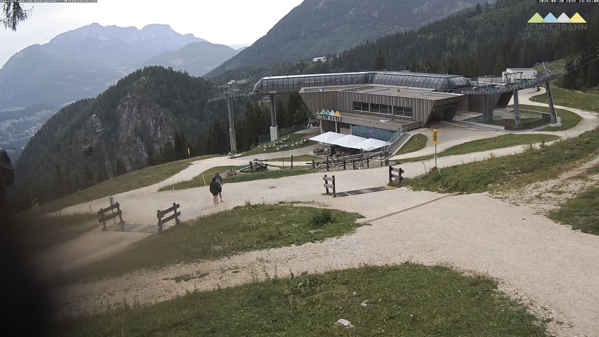 Archiv Foto Webcam Königssee: Jennerbahn Mittelstation
