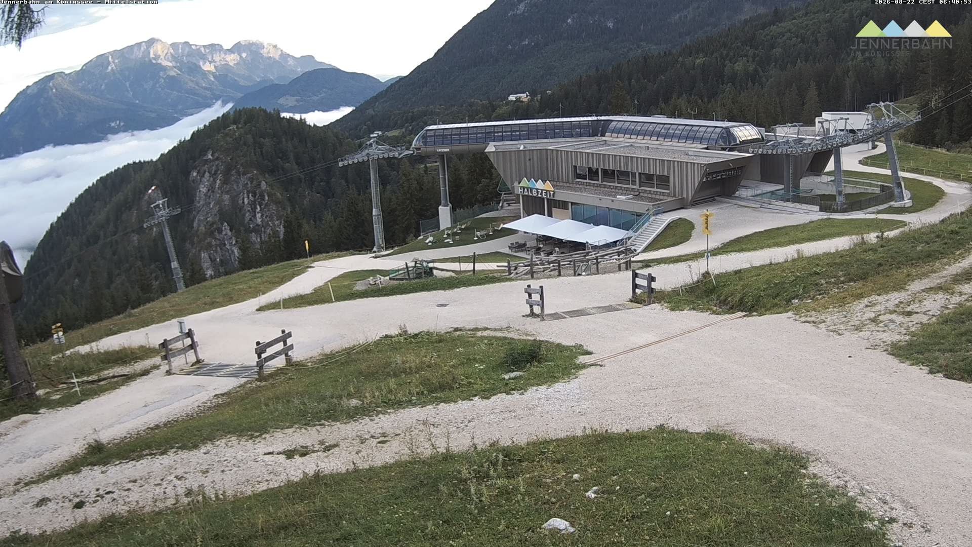 Archiv Foto Webcam Königssee: Jennerbahn Mittelstation