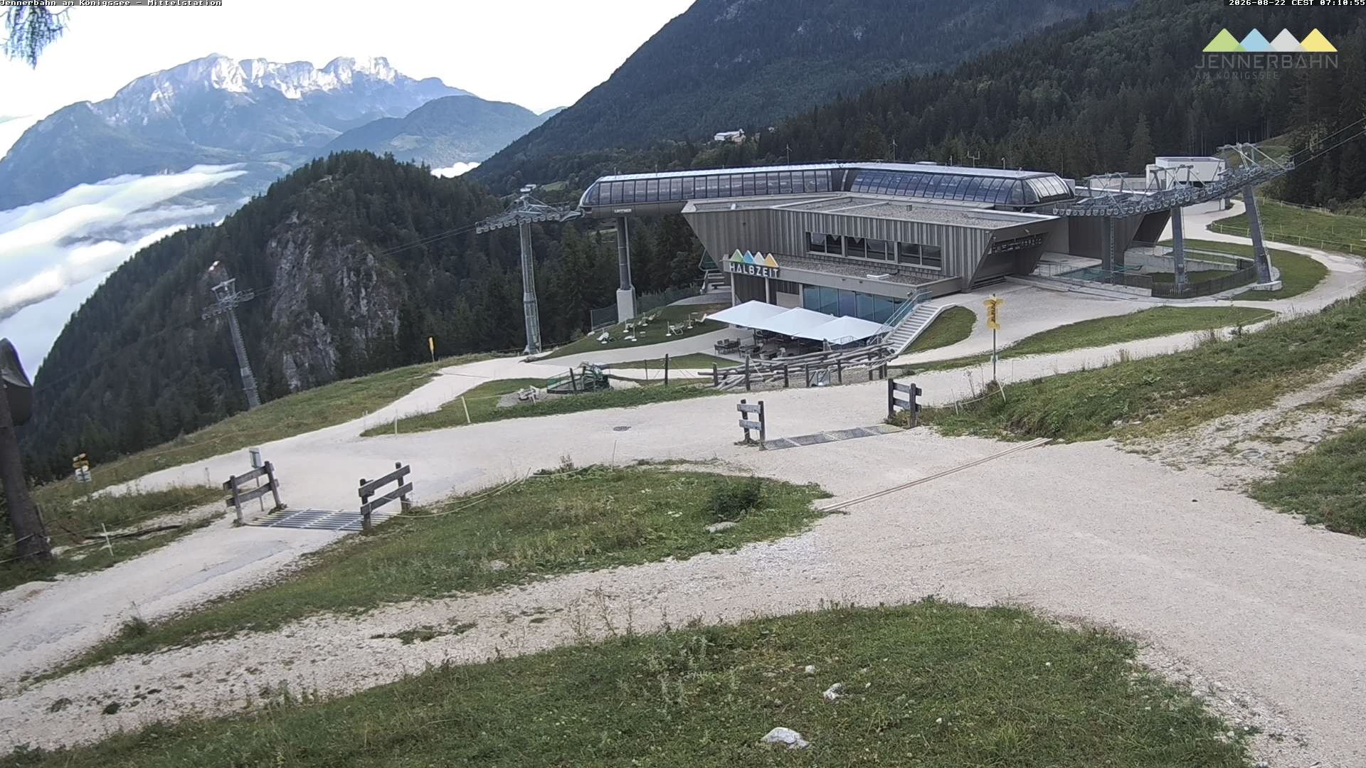 Archiv Foto Webcam Königssee: Jennerbahn Mittelstation