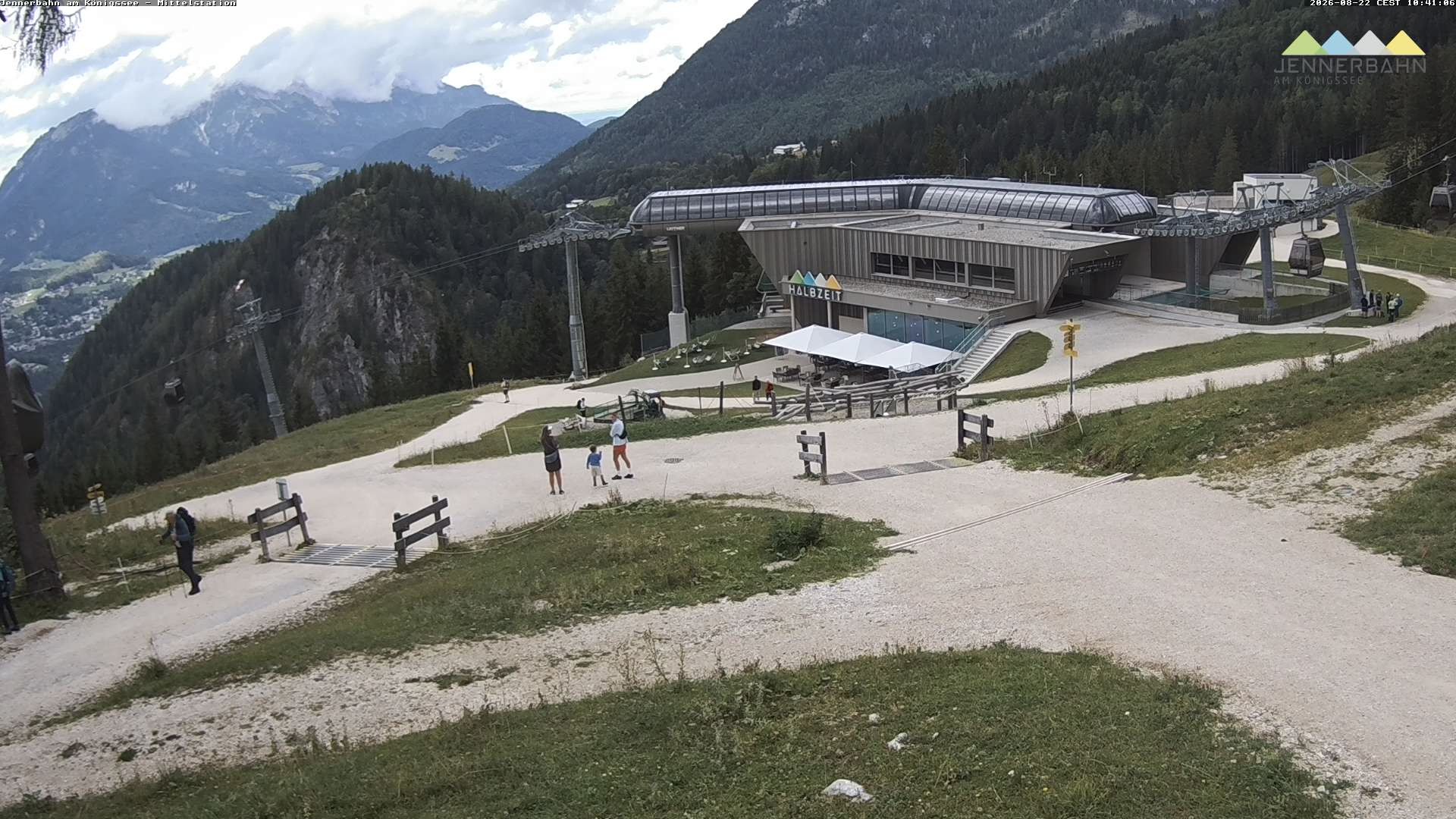 Archiv Foto Webcam Königssee: Jennerbahn Mittelstation
