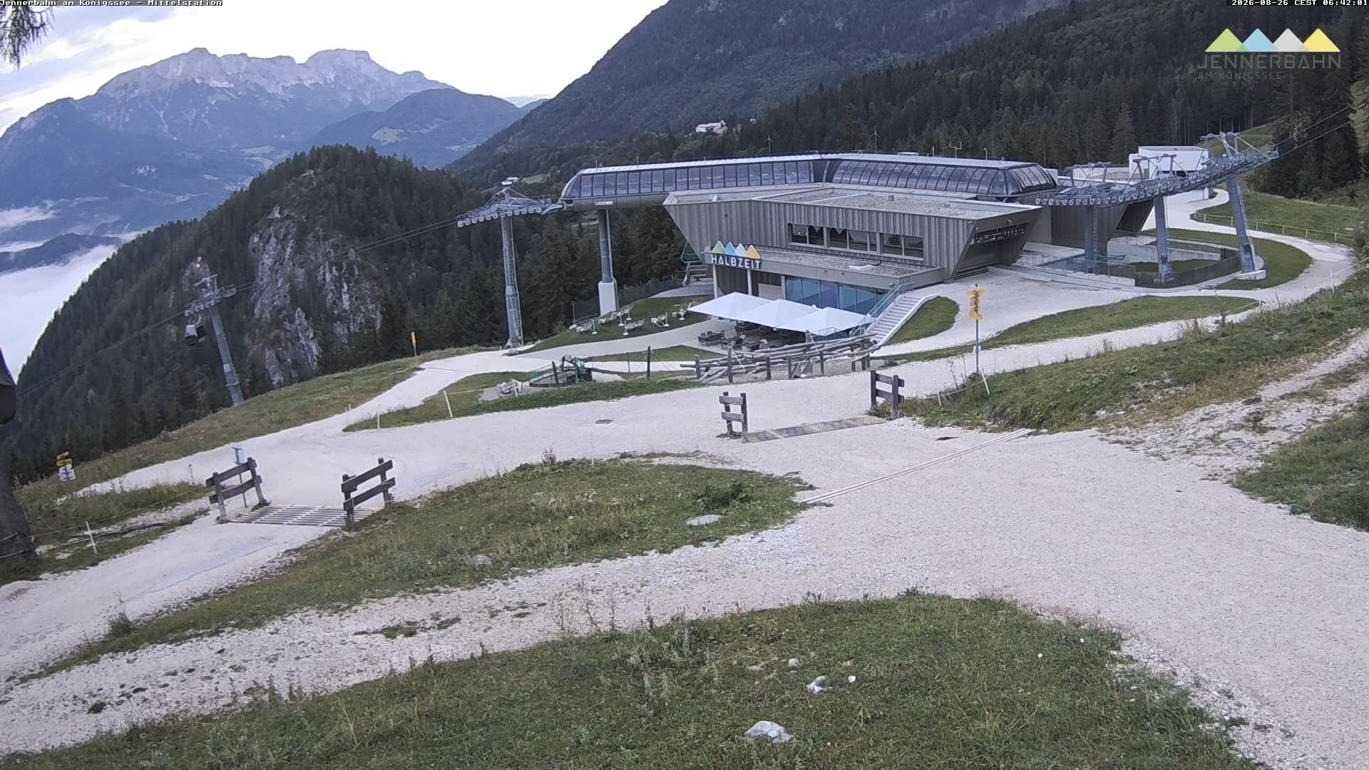 Archiv Foto Webcam Königssee: Jennerbahn Mittelstation