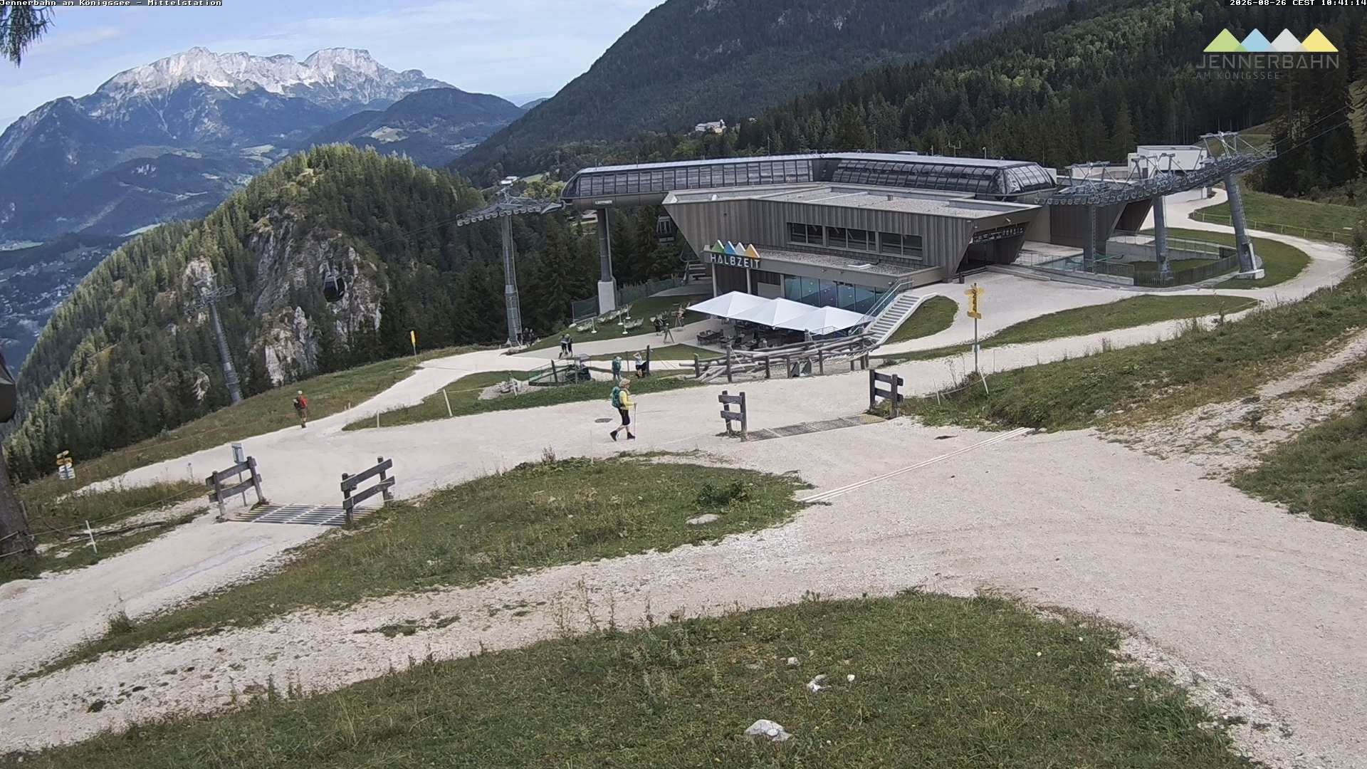 Archiv Foto Webcam Königssee: Jennerbahn Mittelstation