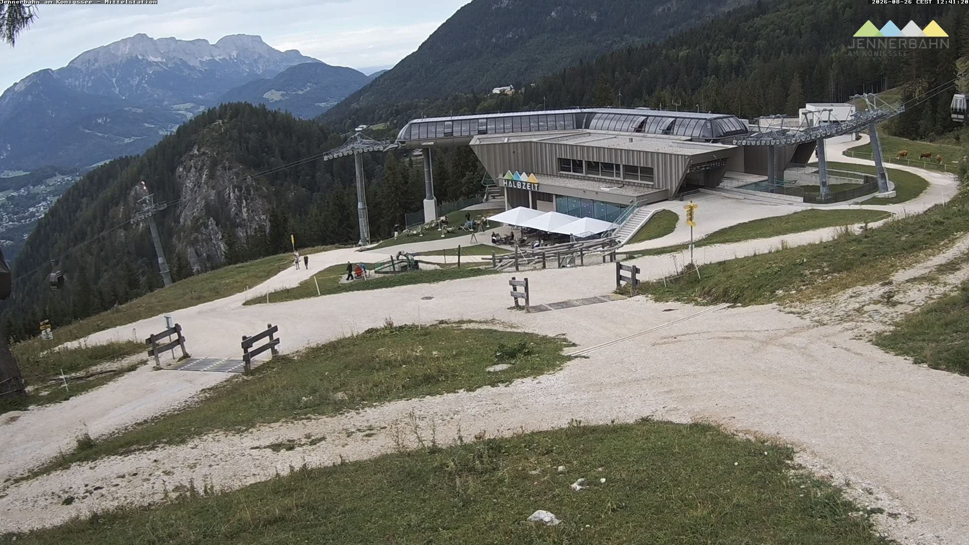 Archiv Foto Webcam Königssee: Jennerbahn Mittelstation