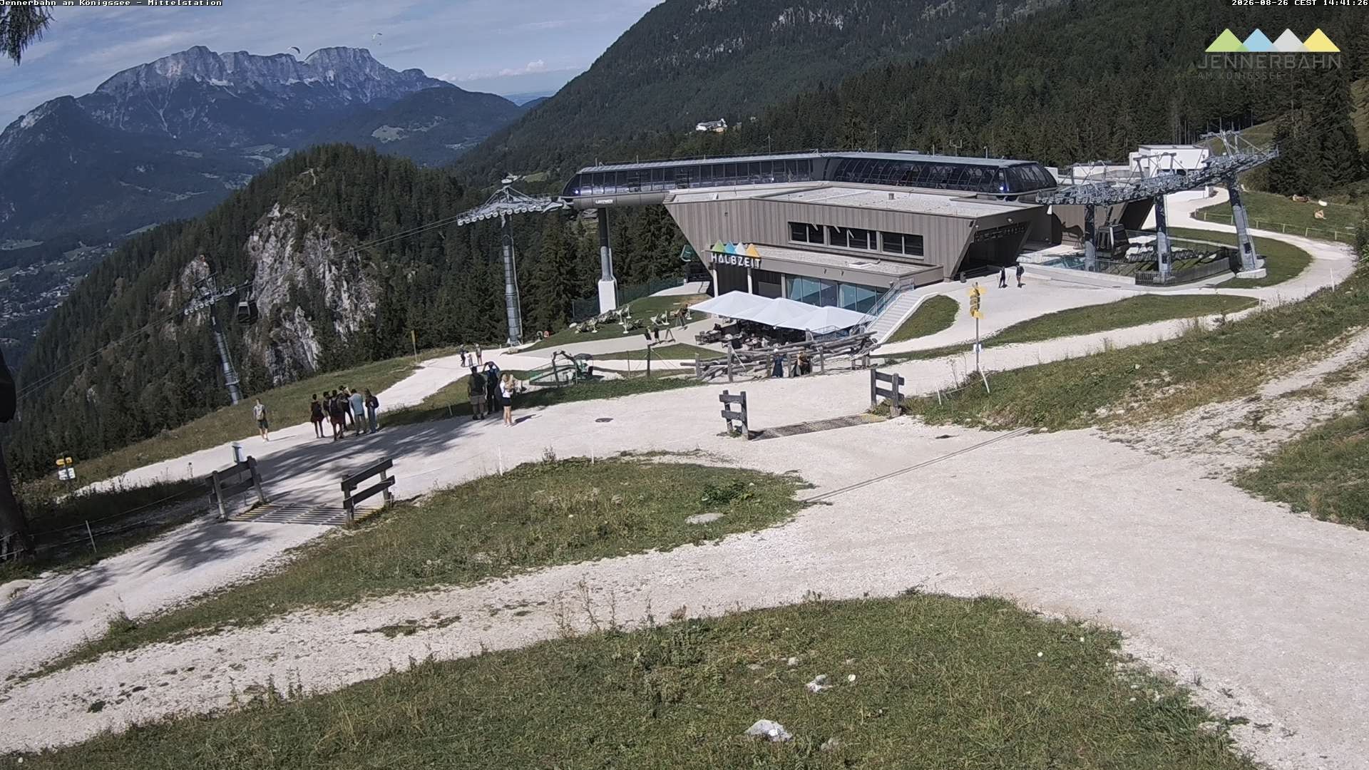 Archiv Foto Webcam Königssee: Jennerbahn Mittelstation