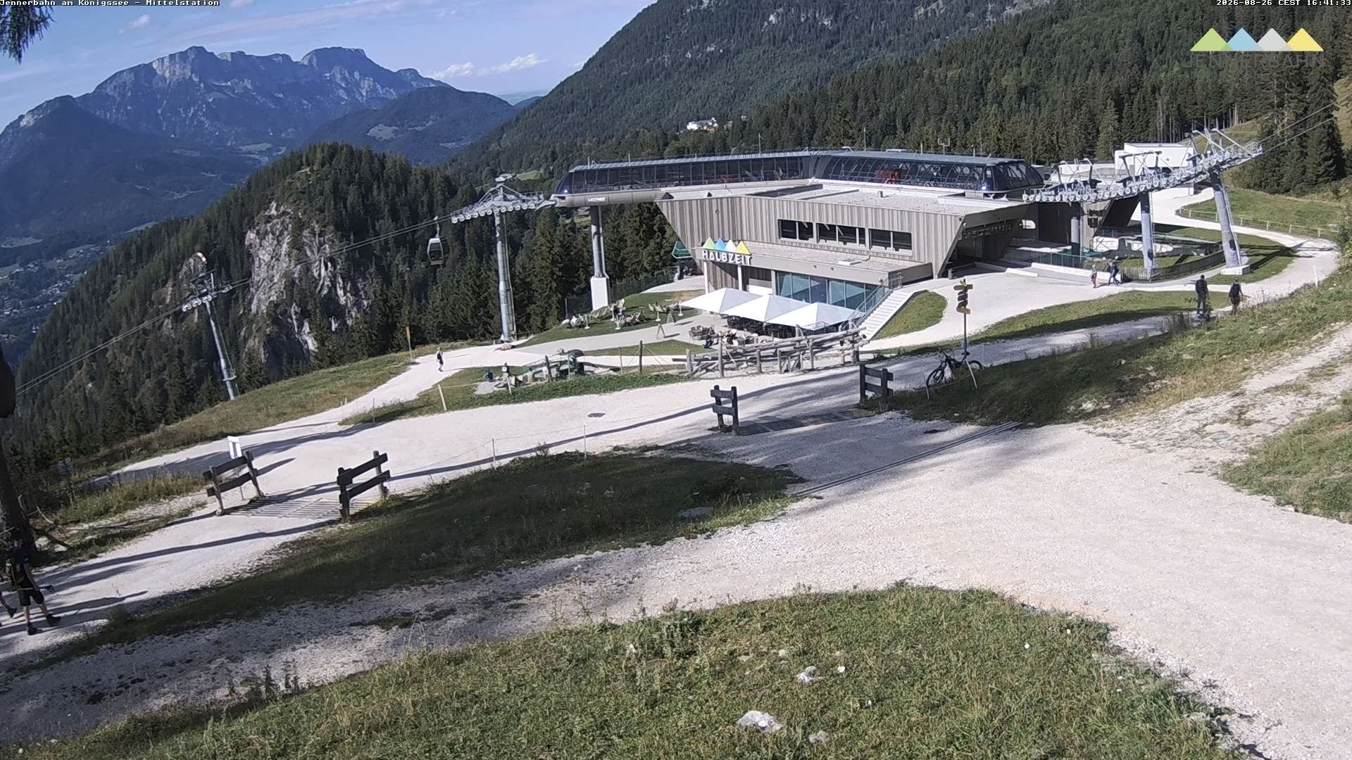 Archiv Foto Webcam Königssee: Jennerbahn Mittelstation