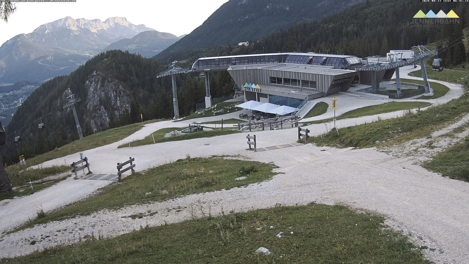 Archiv Foto Webcam Königssee: Jennerbahn Mittelstation