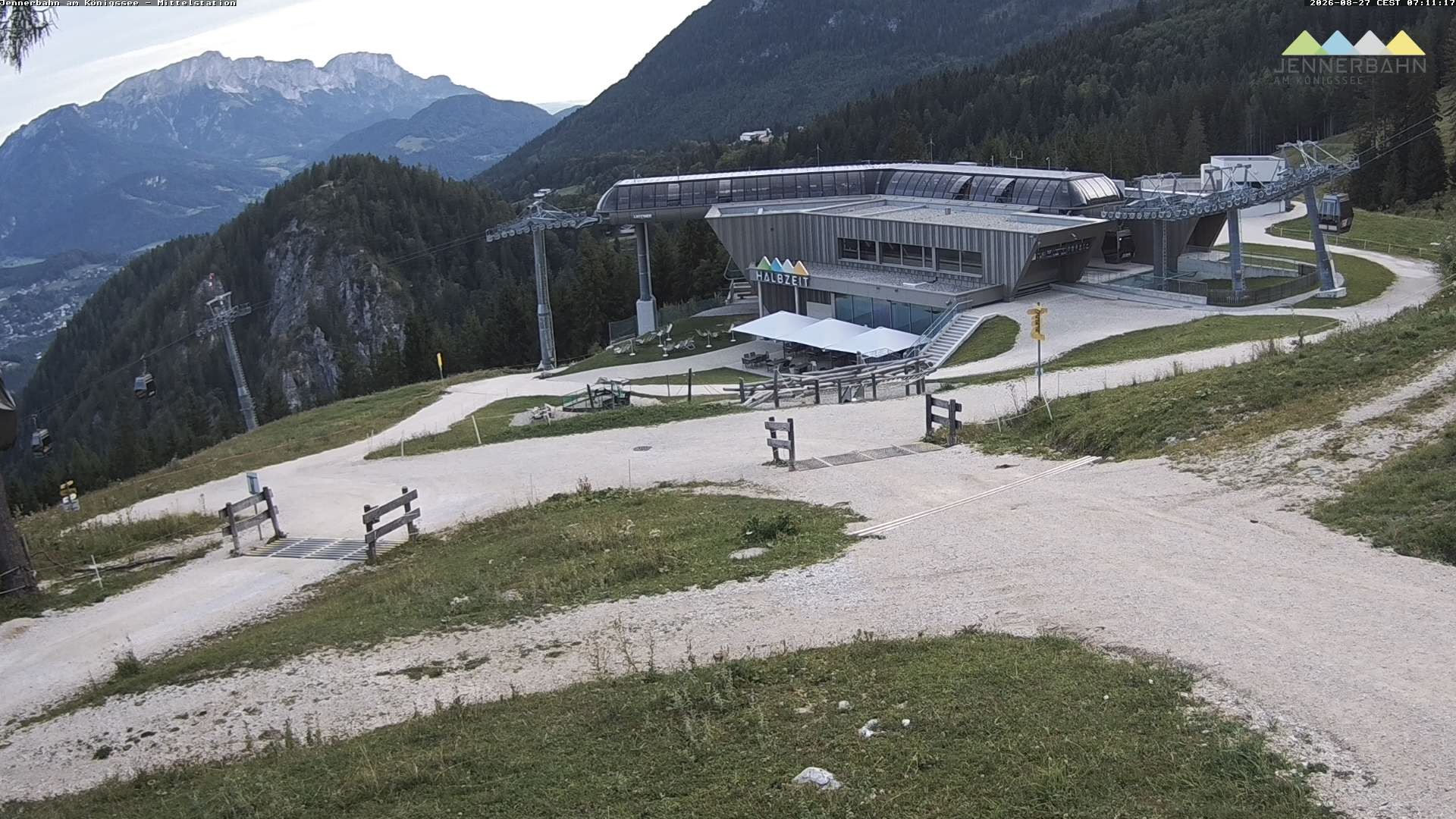 Archiv Foto Webcam Königssee: Jennerbahn Mittelstation