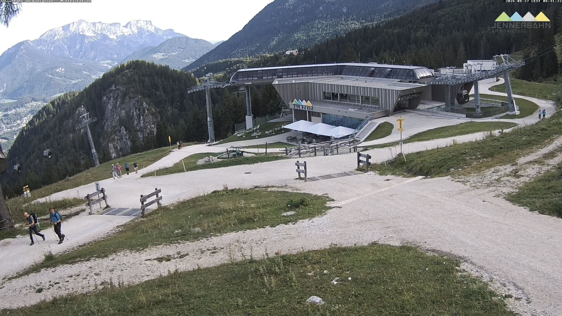 Archiv Foto Webcam Königssee: Jennerbahn Mittelstation