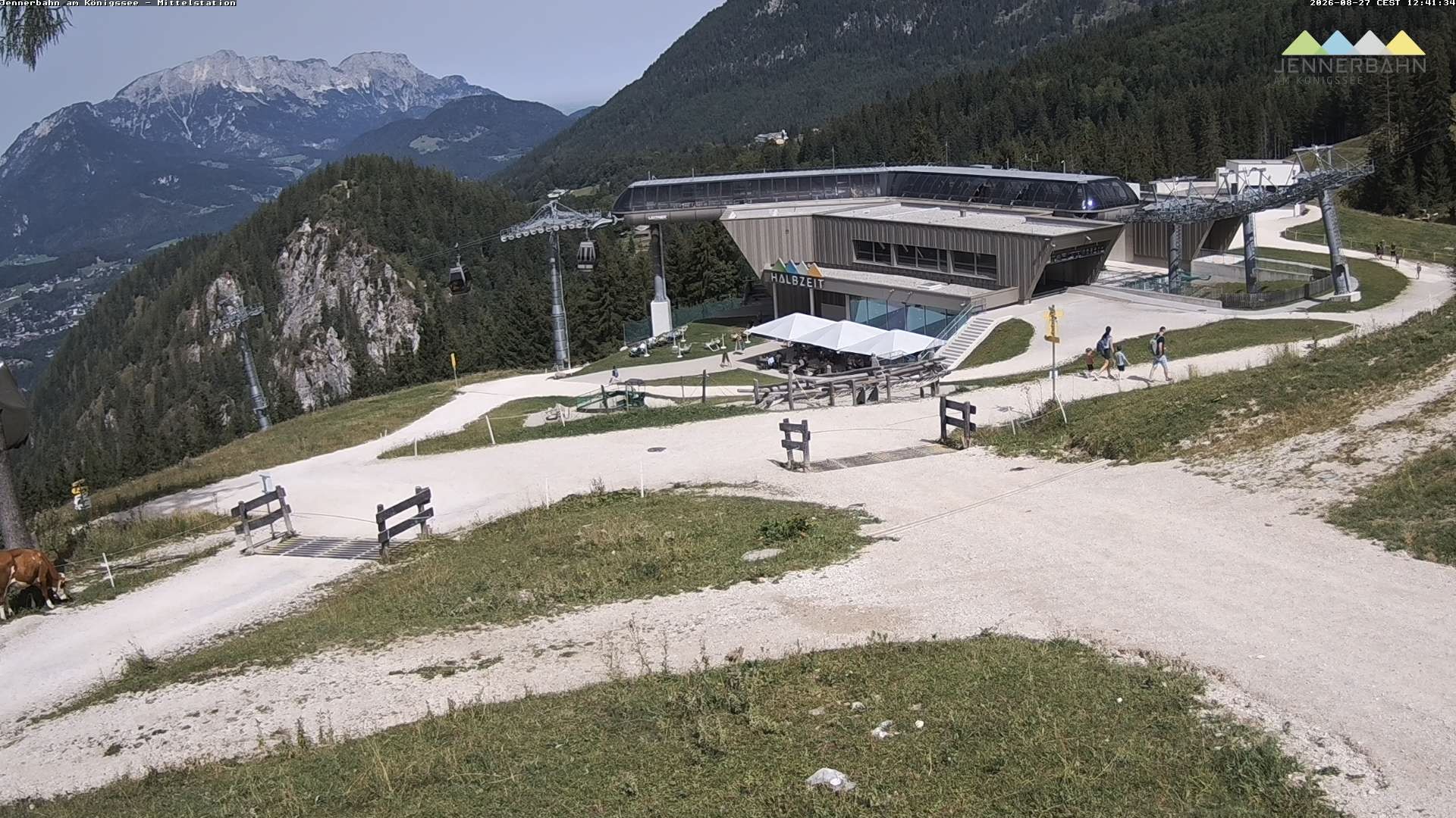 Archiv Foto Webcam Königssee: Jennerbahn Mittelstation