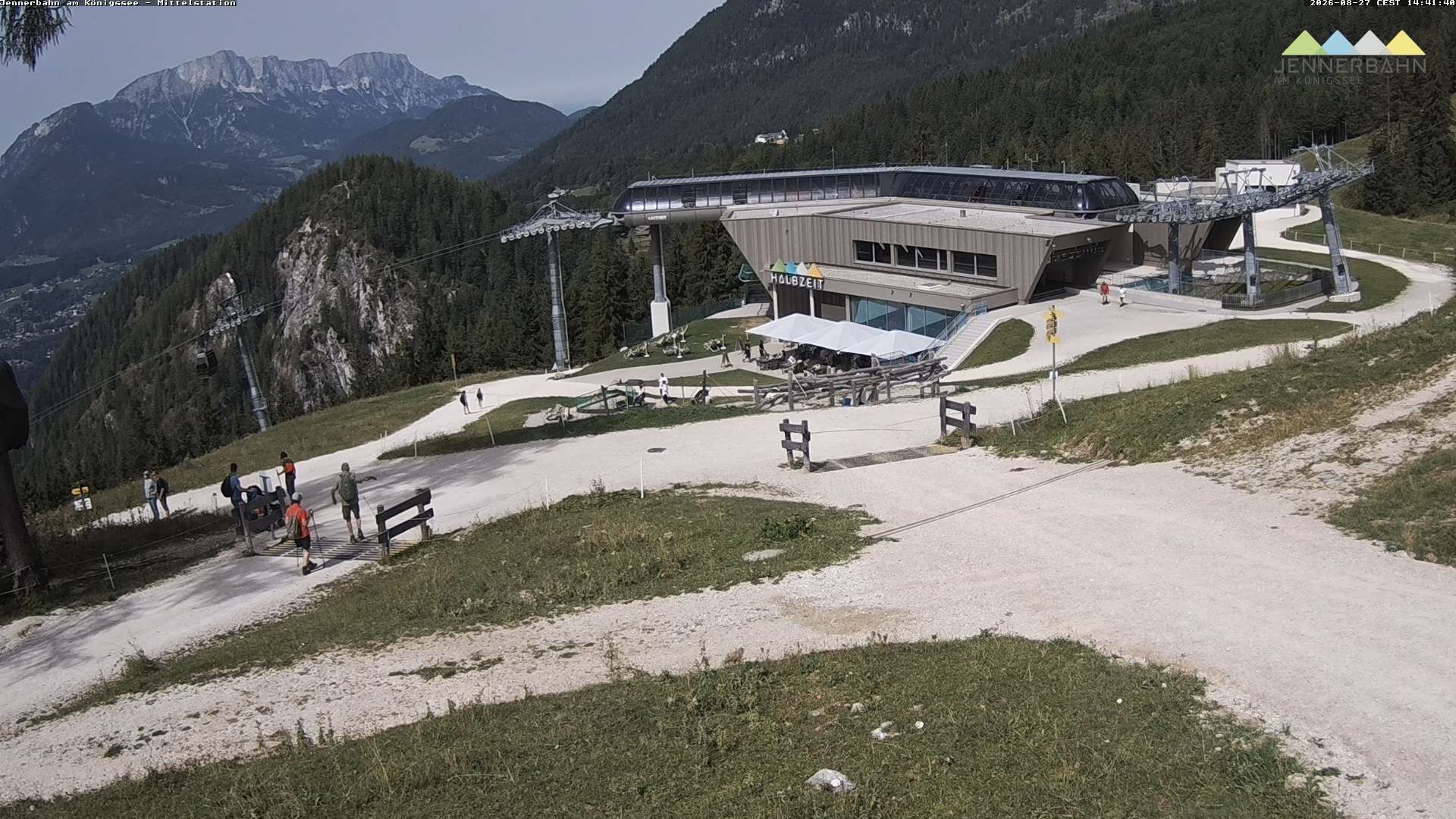 Archiv Foto Webcam Königssee: Jennerbahn Mittelstation