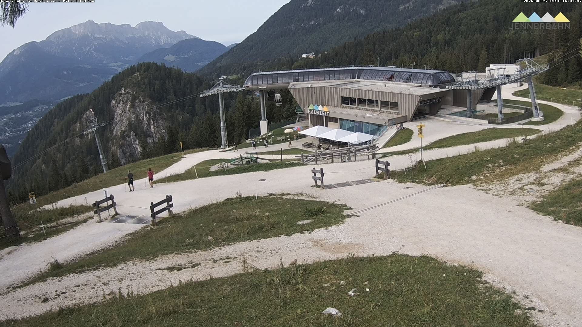 Archiv Foto Webcam Königssee: Jennerbahn Mittelstation