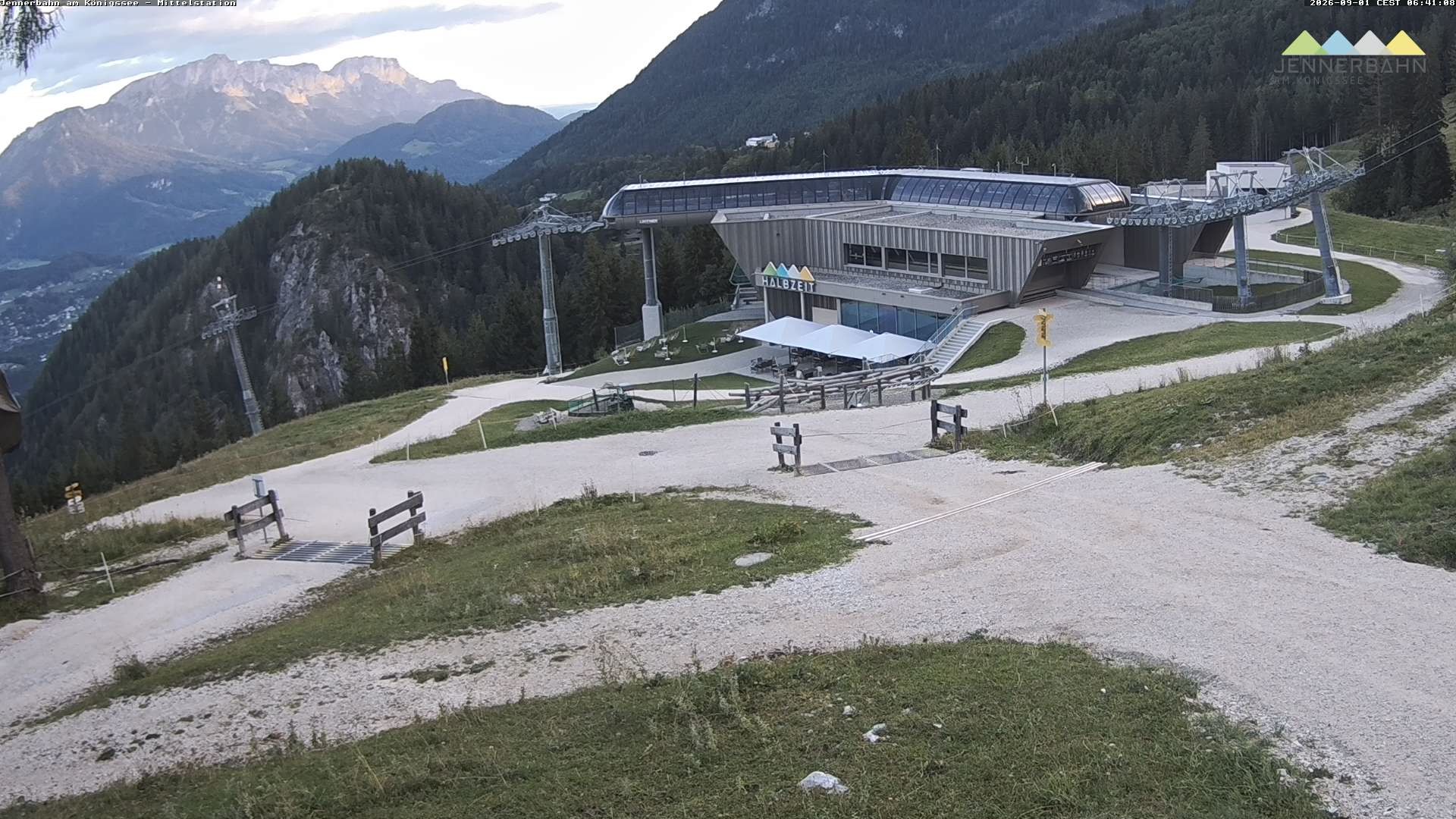 Archiv Foto Webcam Königssee: Jennerbahn Mittelstation