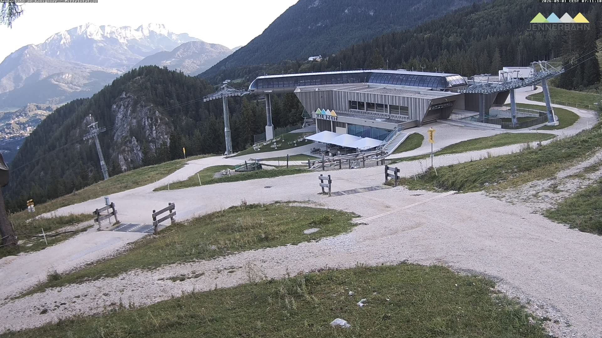 Archiv Foto Webcam Königssee: Jennerbahn Mittelstation