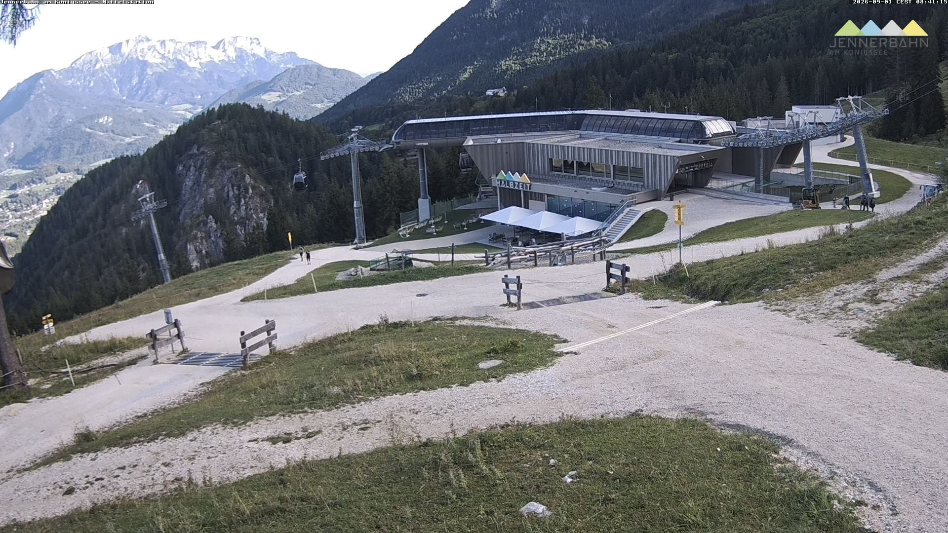 Archiv Foto Webcam Königssee: Jennerbahn Mittelstation