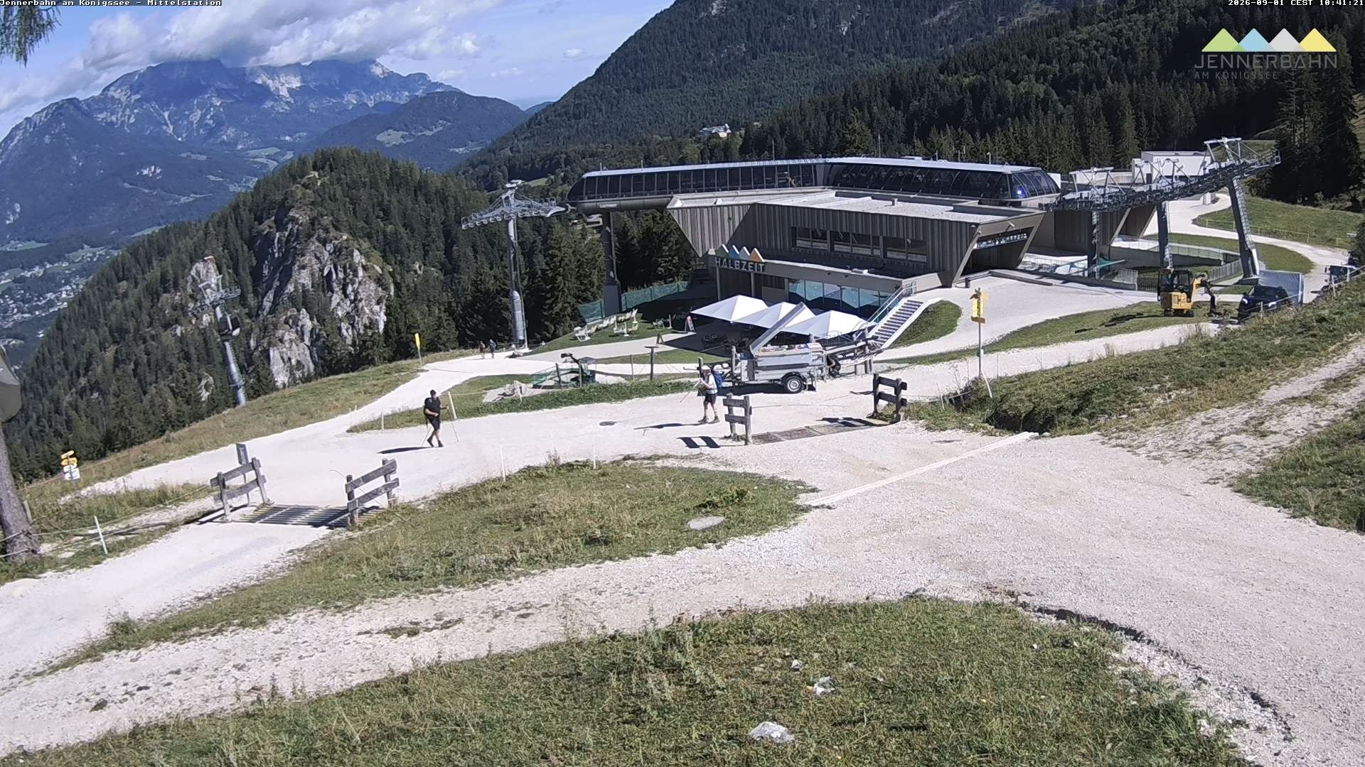 Archiv Foto Webcam Königssee: Jennerbahn Mittelstation